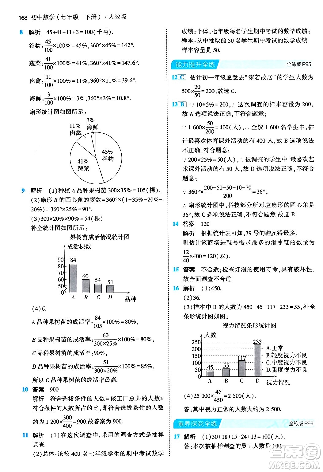 首都師范大學出版社2024年春初中同步5年中考3年模擬七年級數(shù)學下冊人教版答案