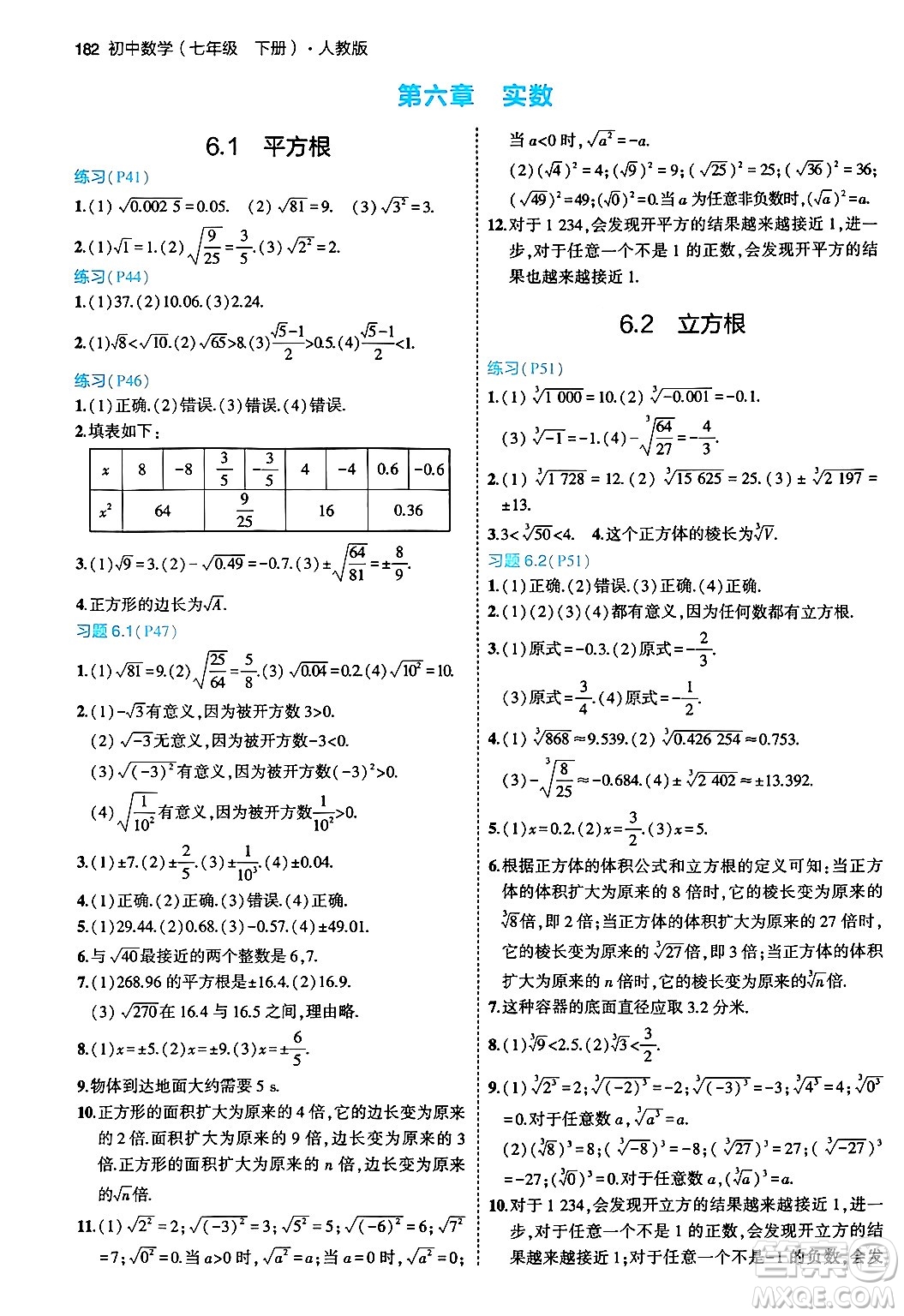 首都師范大學出版社2024年春初中同步5年中考3年模擬七年級數(shù)學下冊人教版答案