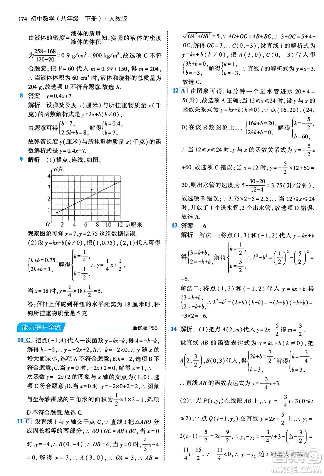 首都師范大學出版社2024年春初中同步5年中考3年模擬八年級數(shù)學下冊人教版答案