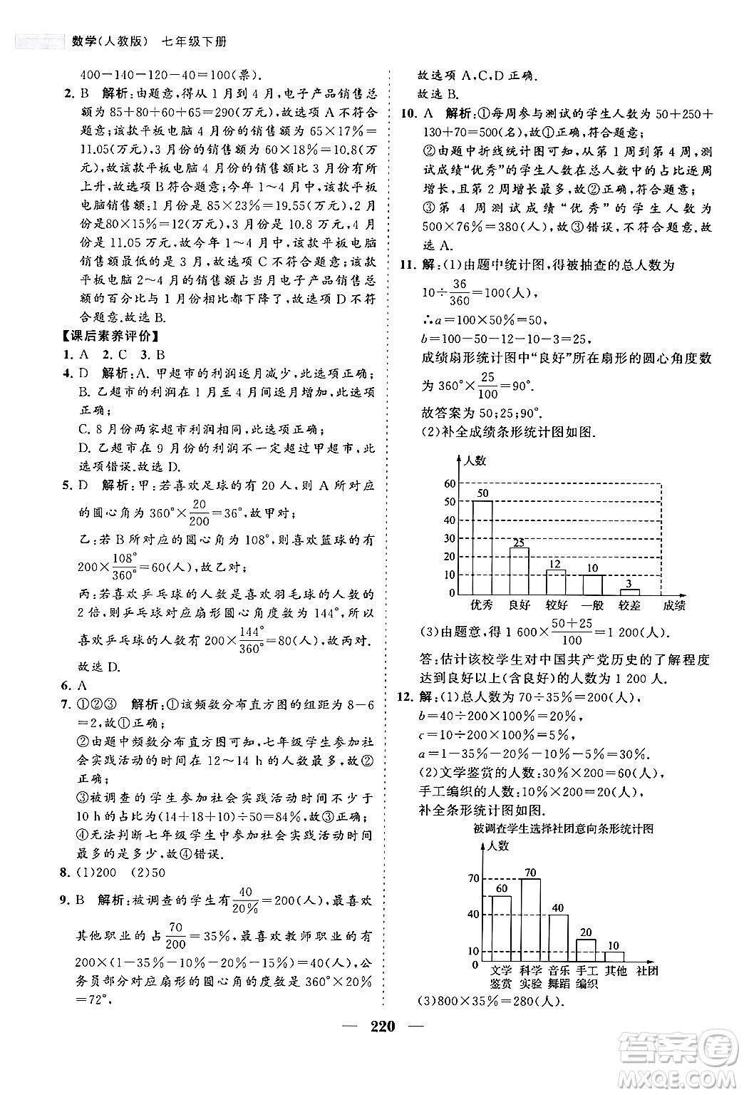 海南出版社2024年春新課程同步練習(xí)冊七年級數(shù)學(xué)下冊人教版答案