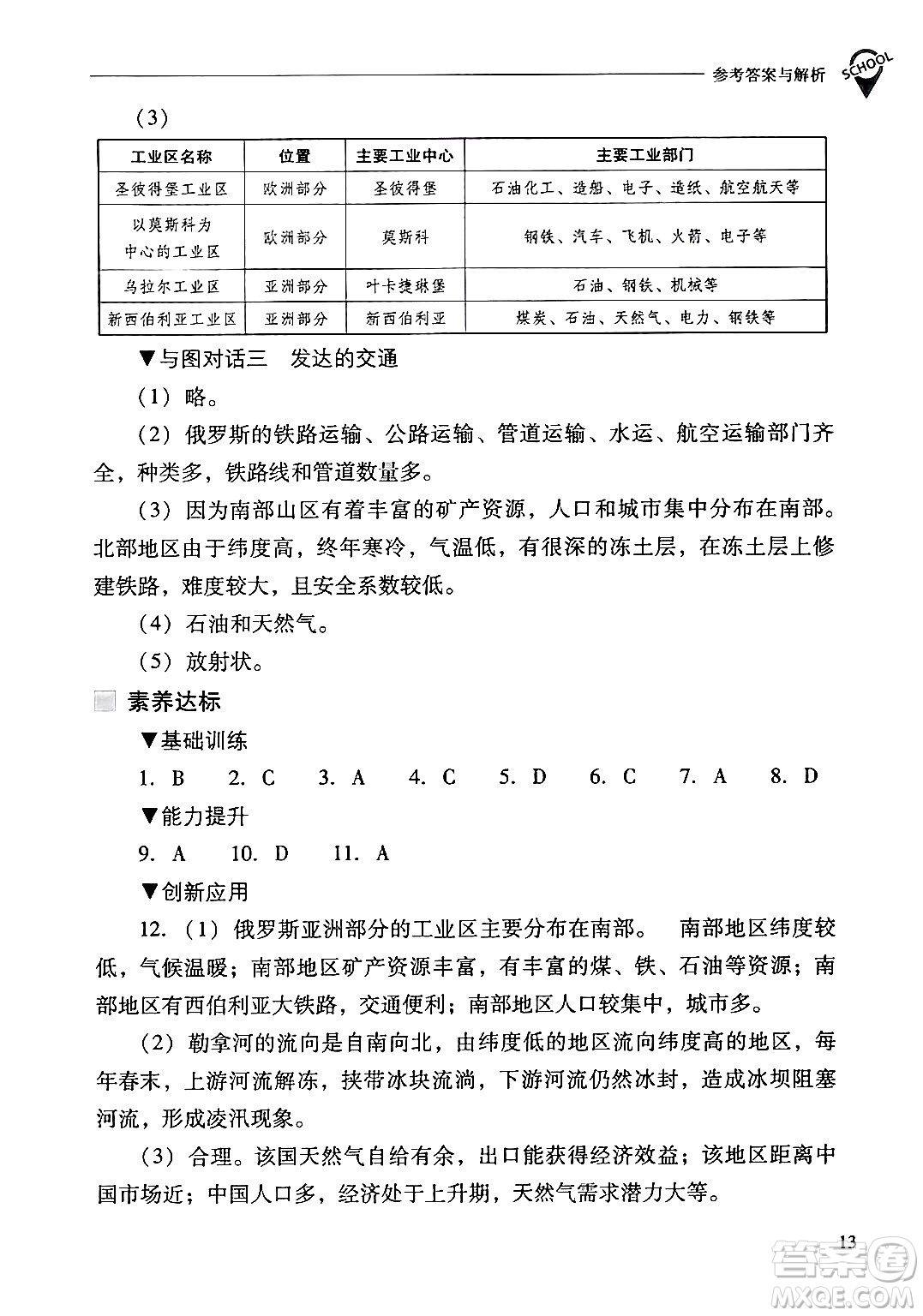 山西教育出版社2024年春新課程問題解決導(dǎo)學(xué)方案七年級地理下冊人教版答案