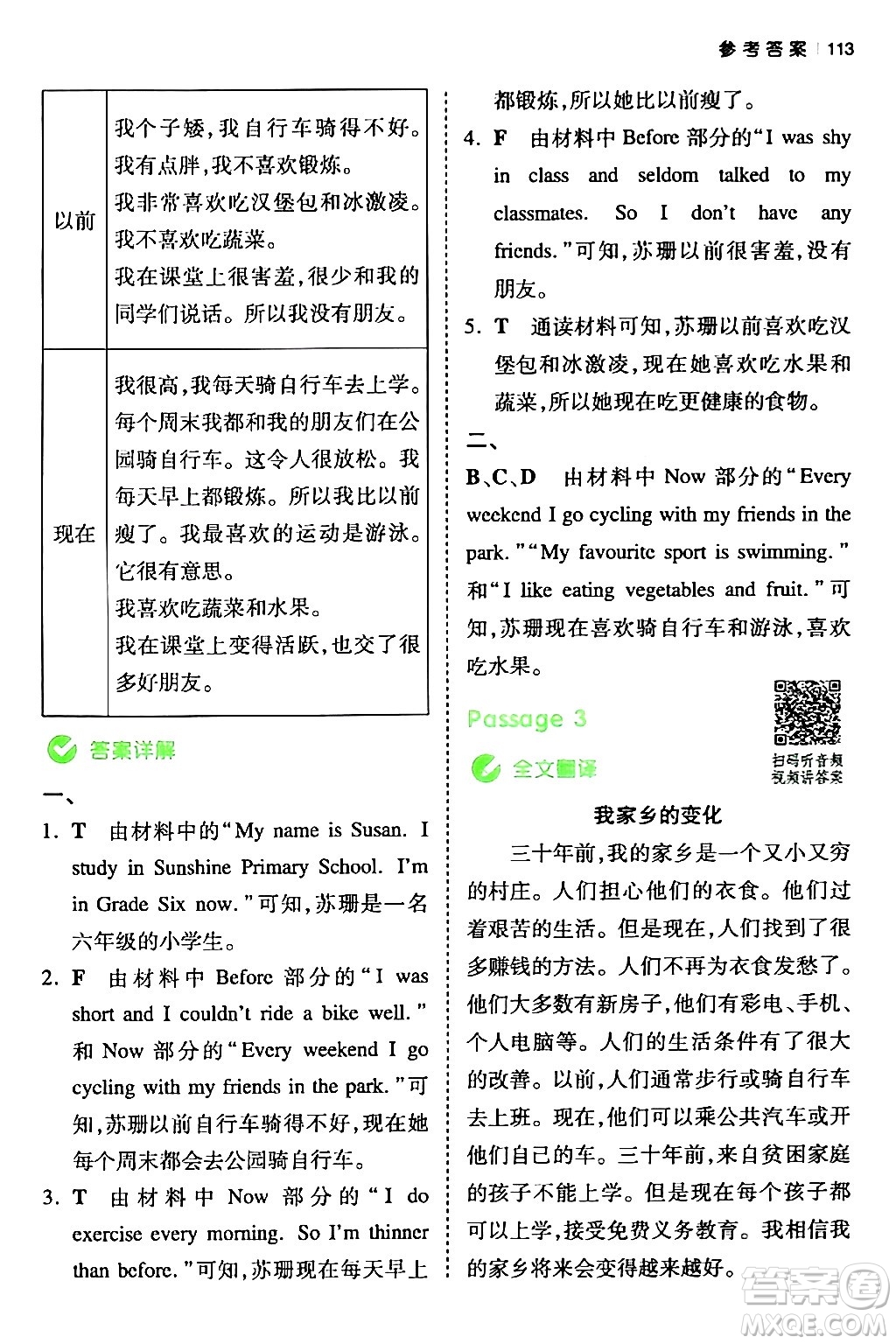 江西人民出版社2024年春一本閱讀題小學(xué)英語同步閱讀六年級(jí)英語下冊(cè)人教PEP版浙江專版答案