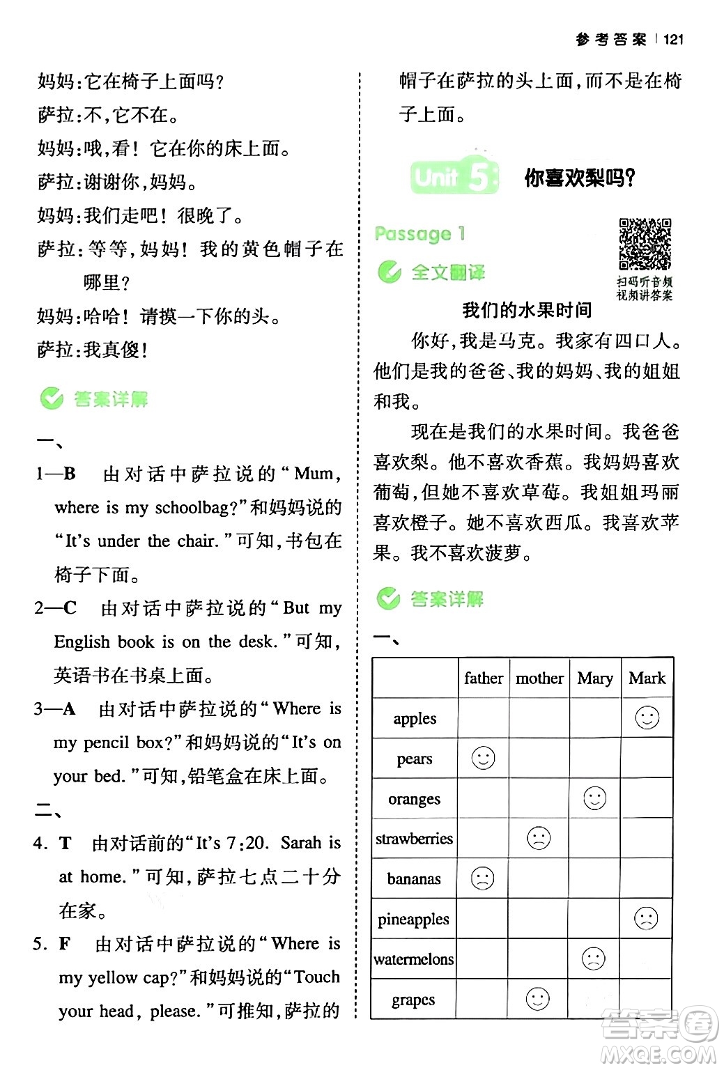 江西人民出版社2024年春一本閱讀題小學(xué)英語同步閱讀三年級英語下冊人教PEP版浙江專版答案