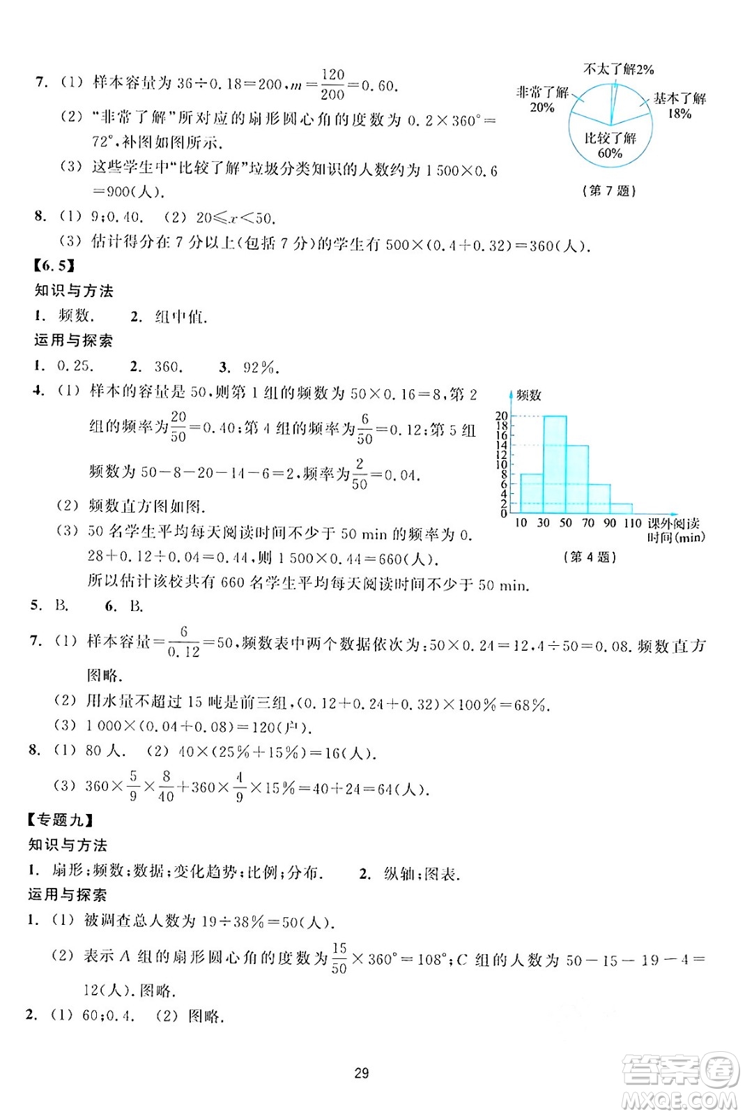 浙江教育出版社2024年春學能評價七年級數(shù)學下冊通用版答案