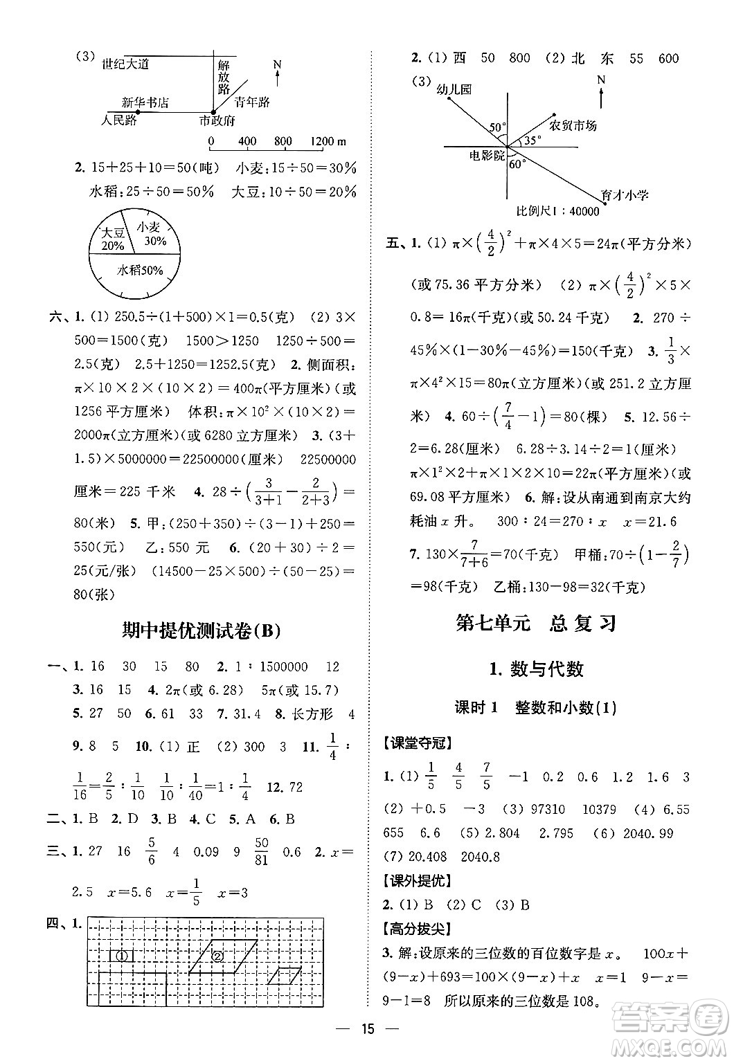 江蘇鳳凰美術(shù)出版社2024年春超能學(xué)典高分拔尖提優(yōu)訓(xùn)練六年級數(shù)學(xué)下冊江蘇版答案