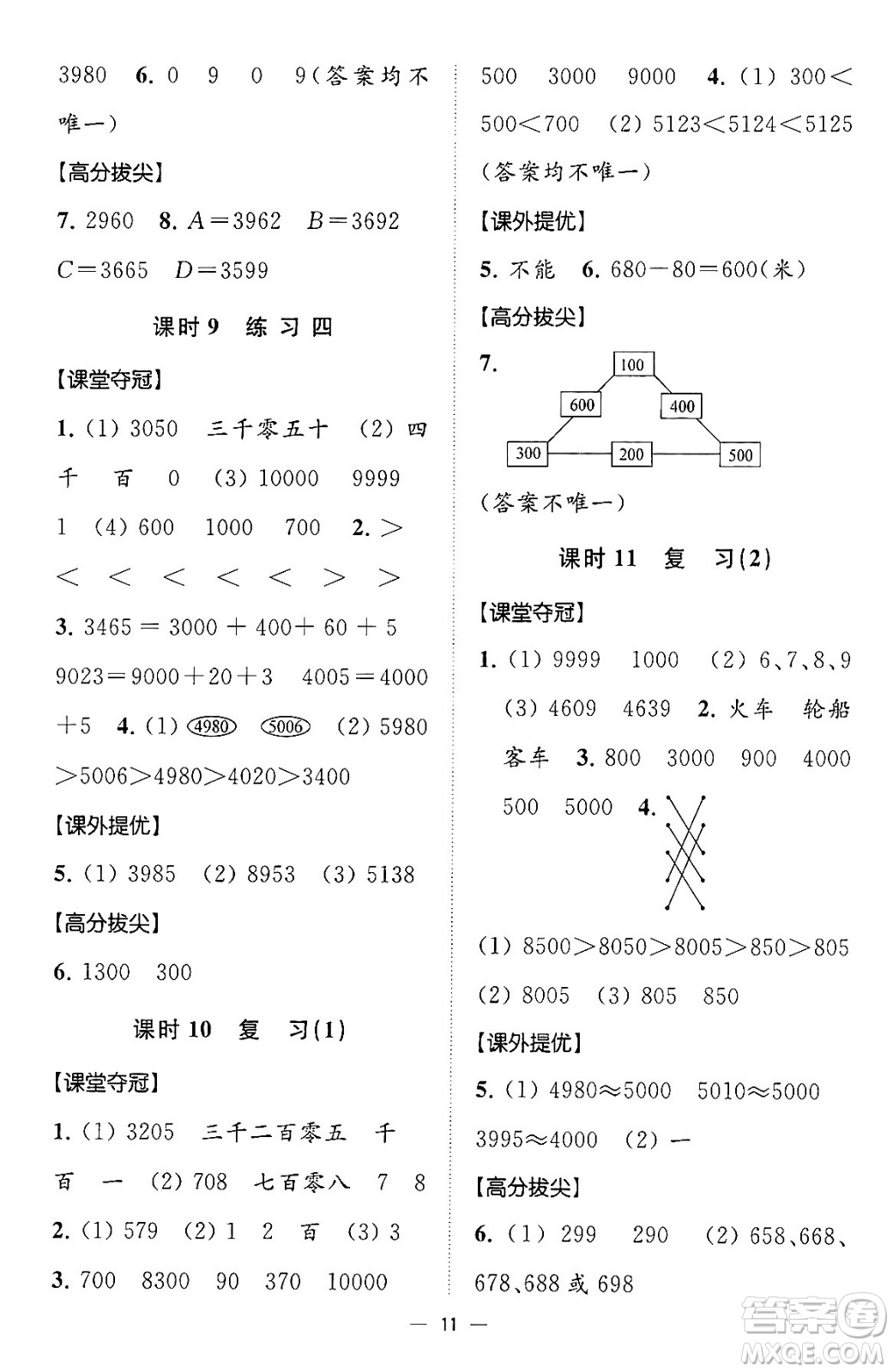 江蘇鳳凰美術出版社2024年春超能學典高分拔尖提優(yōu)訓練二年級數(shù)學下冊江蘇版答案