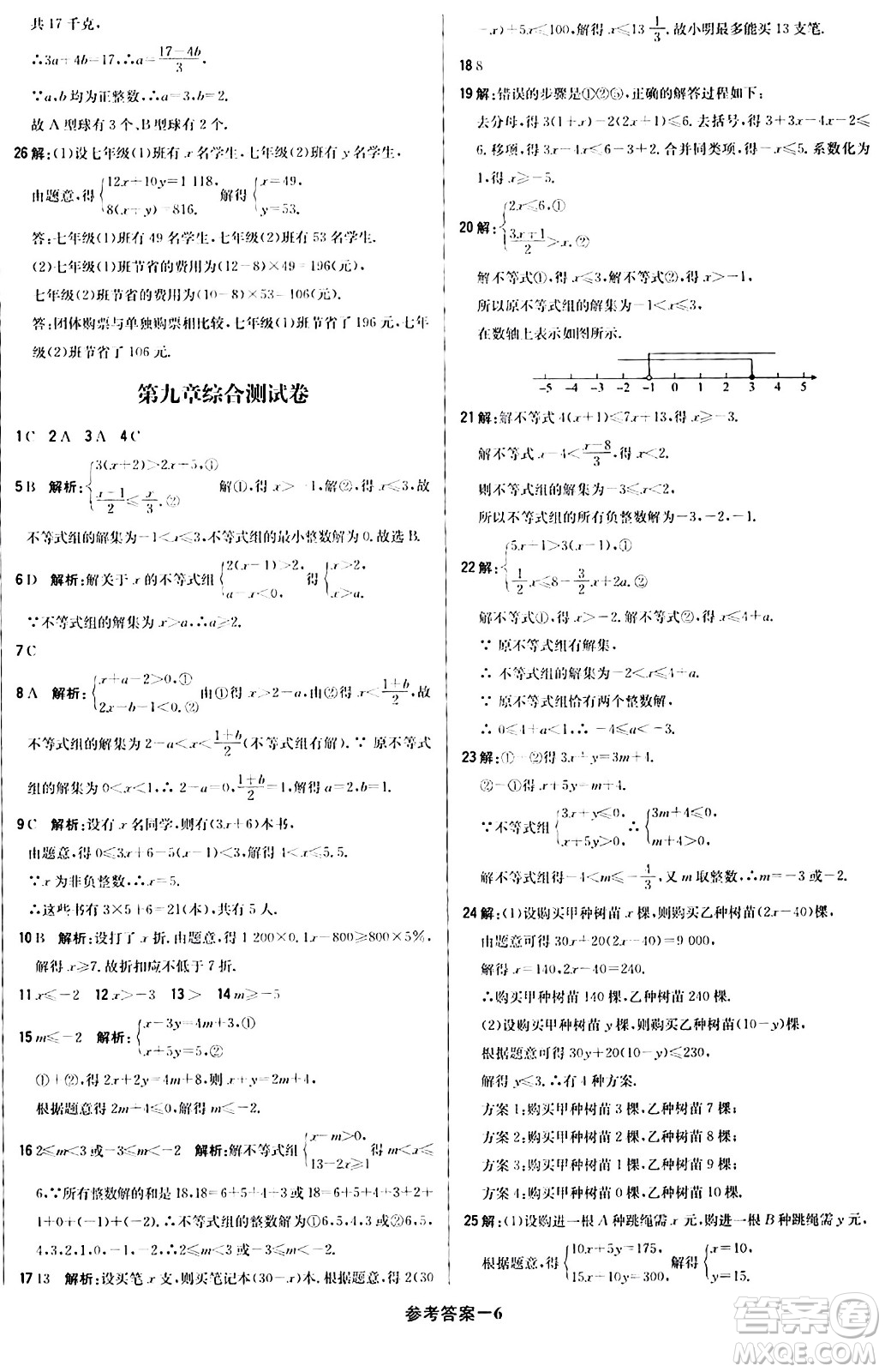 北京教育出版社2024年春1+1輕巧奪冠優(yōu)化訓(xùn)練七年級(jí)數(shù)學(xué)下冊(cè)人教版答案