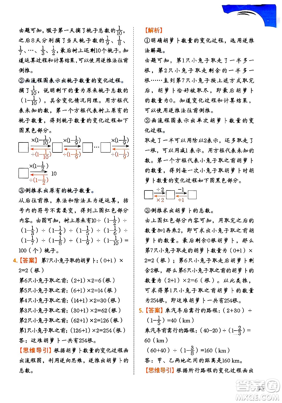 二十一世紀(jì)出版社集團(tuán)2024年春數(shù)學(xué)思維訓(xùn)練六年級(jí)數(shù)學(xué)下冊(cè)通用版答案