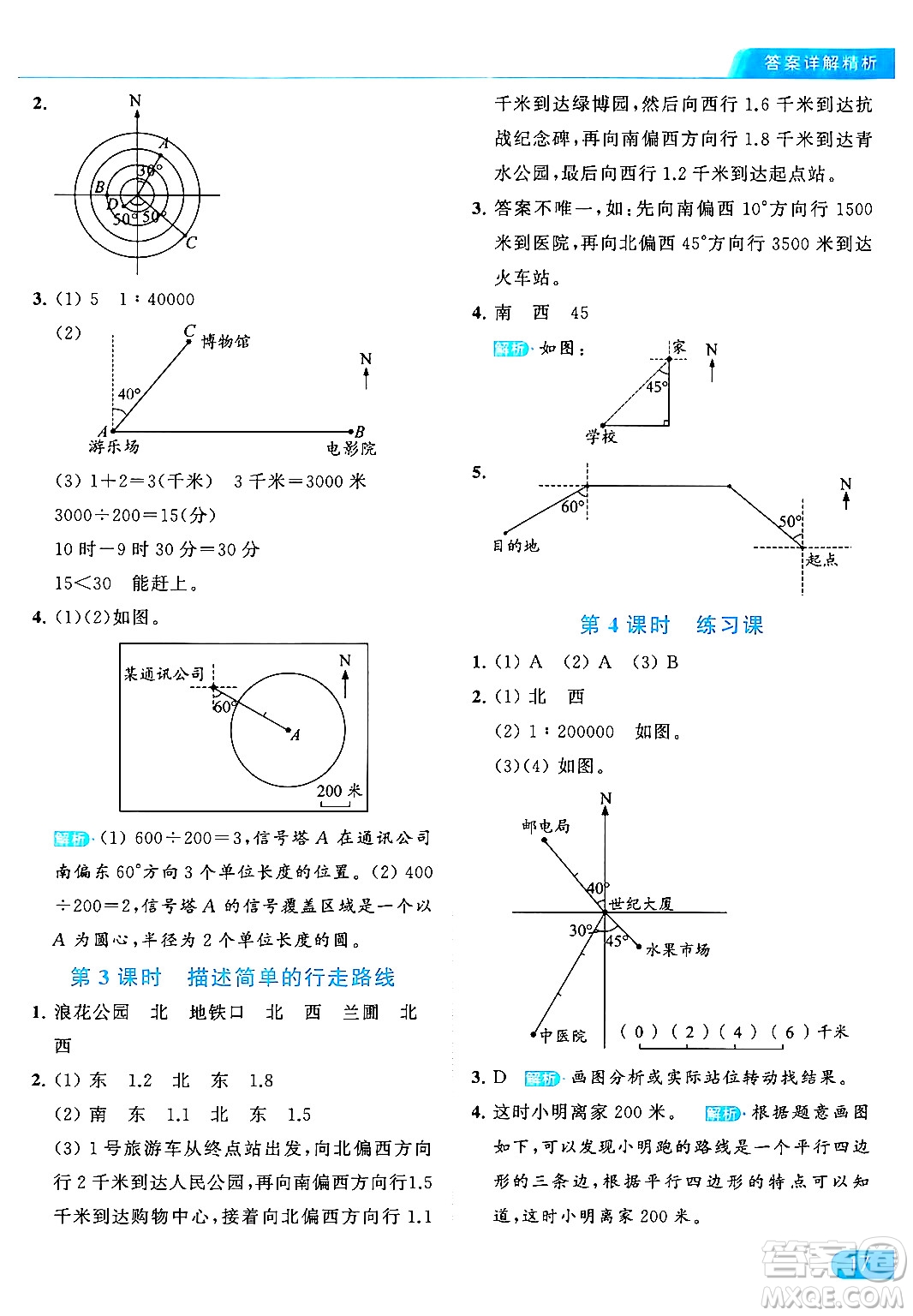 北京教育出版社2024年春亮點給力提優(yōu)課時作業(yè)本六年級數(shù)學下冊江蘇版答案