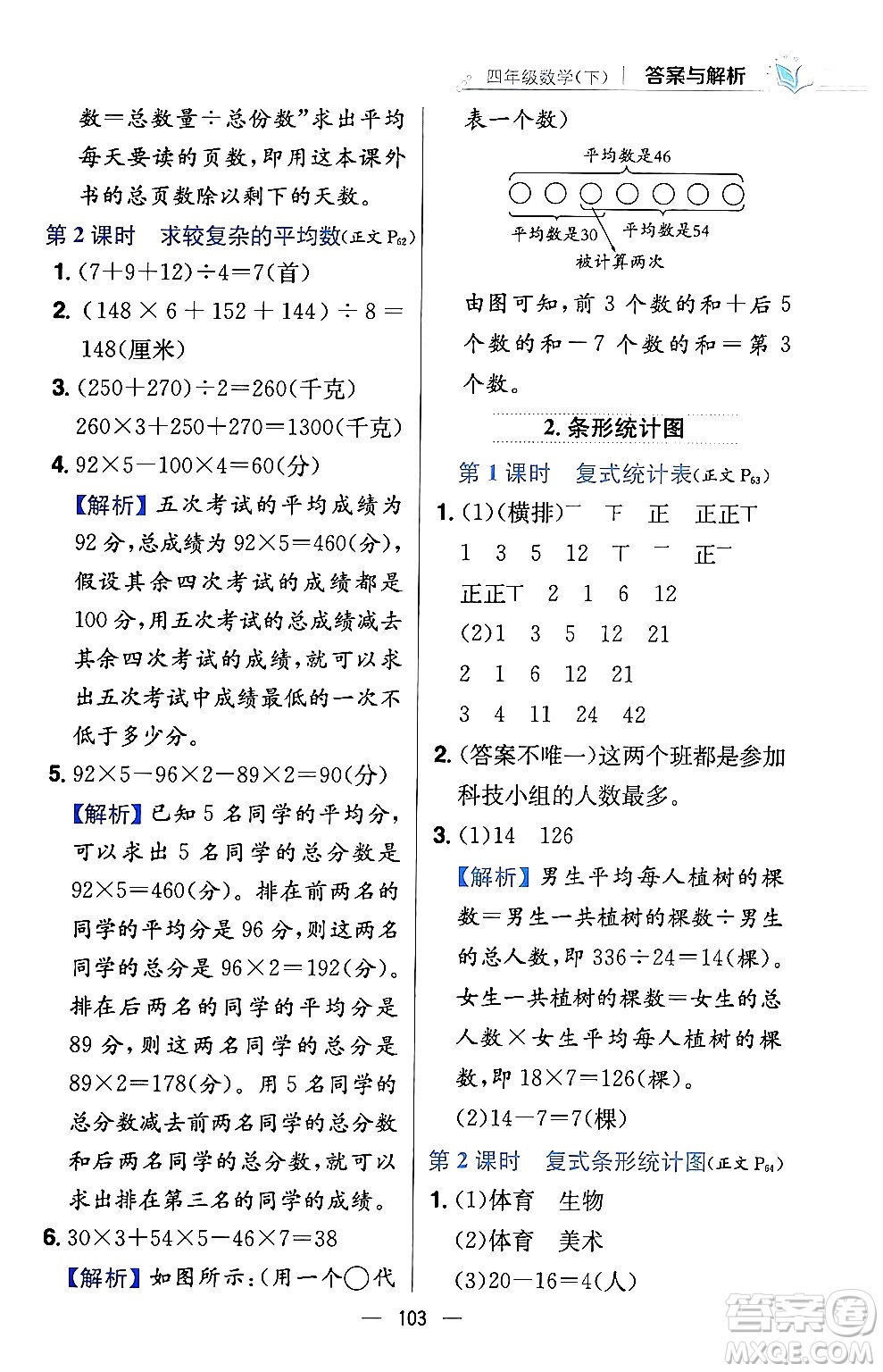 陜西人民教育出版社2024年春小學(xué)教材全練四年級數(shù)學(xué)下冊西南師大版答案