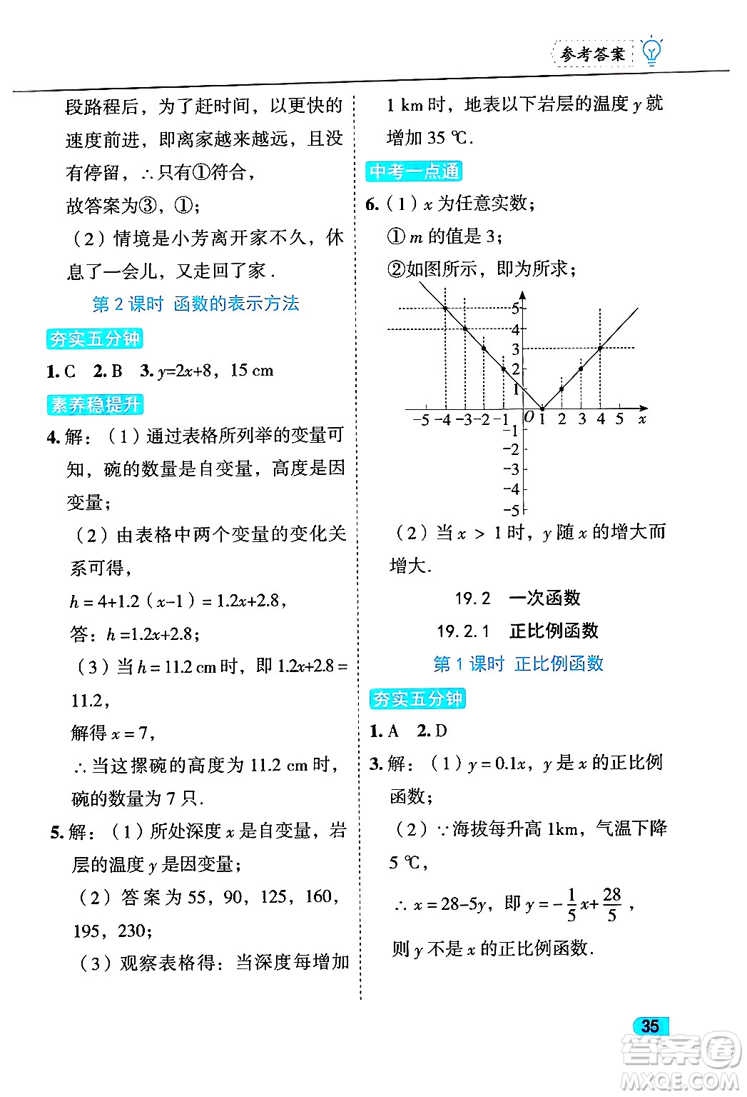 西安出版社2024年春課課練同步訓練八年級數學下冊人教版答案