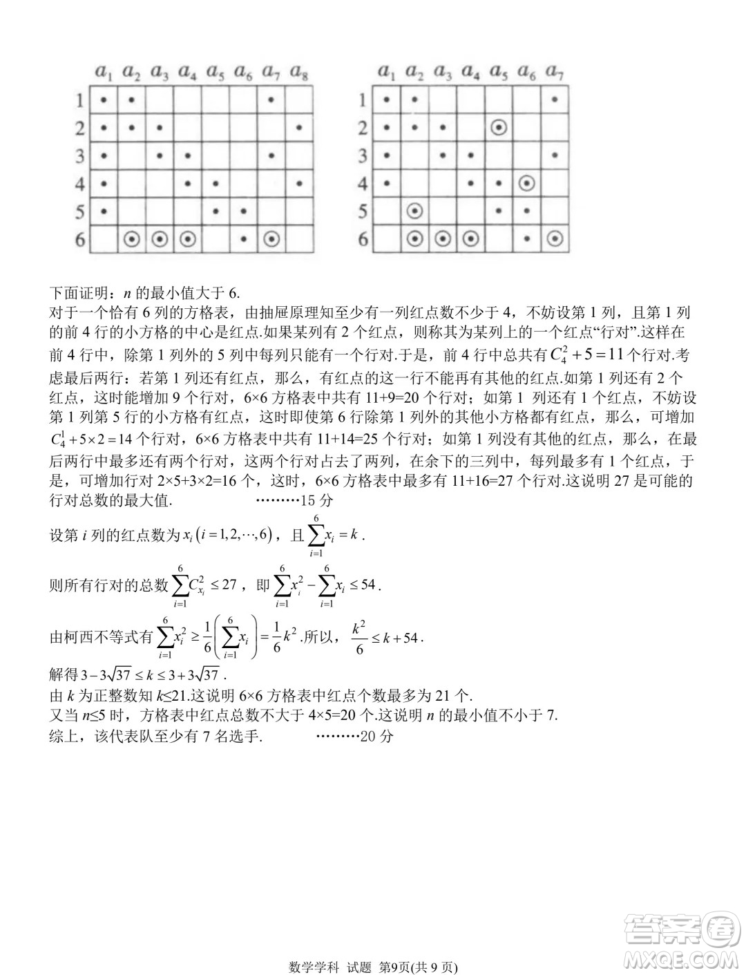 2024年5月浙江北斗星盟競賽強基聯(lián)考數(shù)學(xué)試題答案