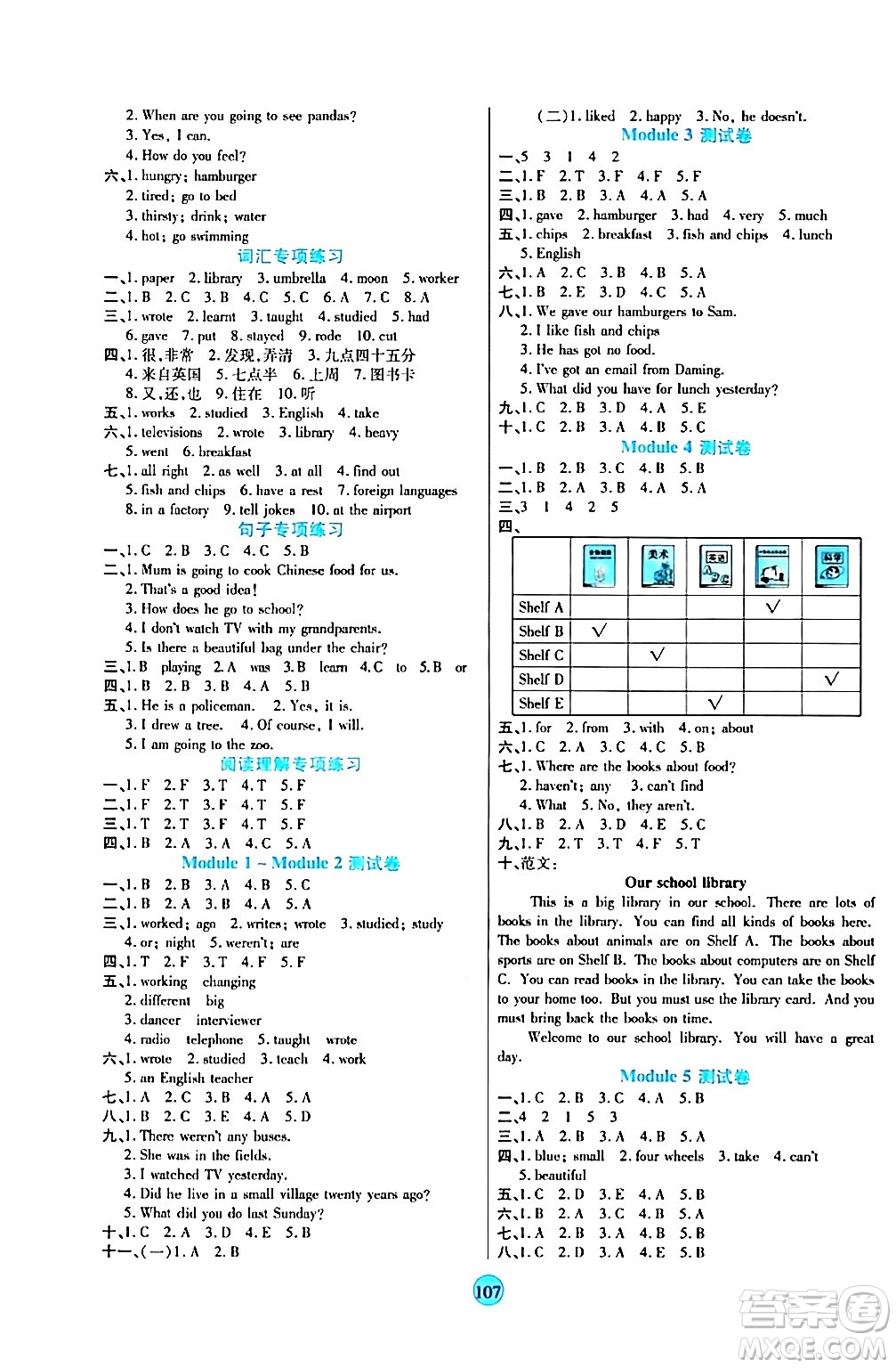 天津科學(xué)技術(shù)出版社2024年春云頂課堂五年級(jí)英語(yǔ)下冊(cè)外研版答案