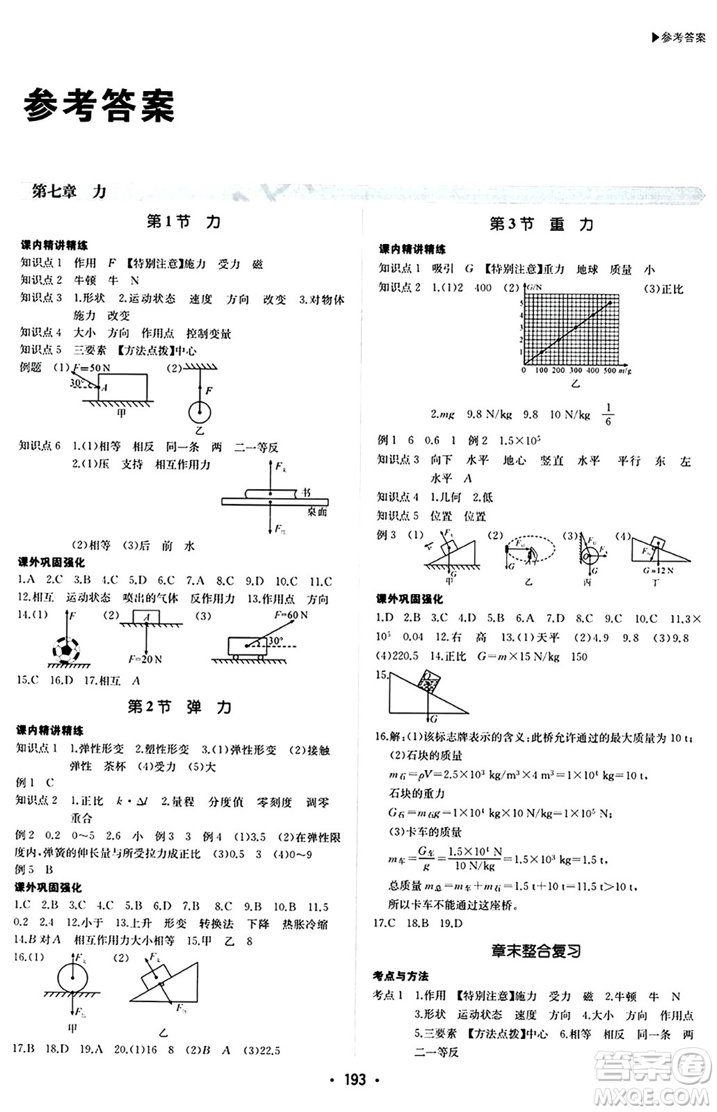 內(nèi)蒙古大學(xué)出版社2024年春超越訓(xùn)練八年級(jí)物理下冊(cè)人教版答案