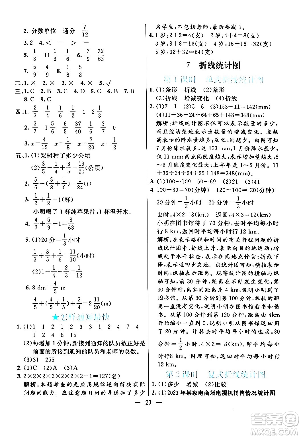 陽光出版社2024年春亮點(diǎn)激活提優(yōu)天天練五年級(jí)數(shù)學(xué)下冊人教版山東專版答案