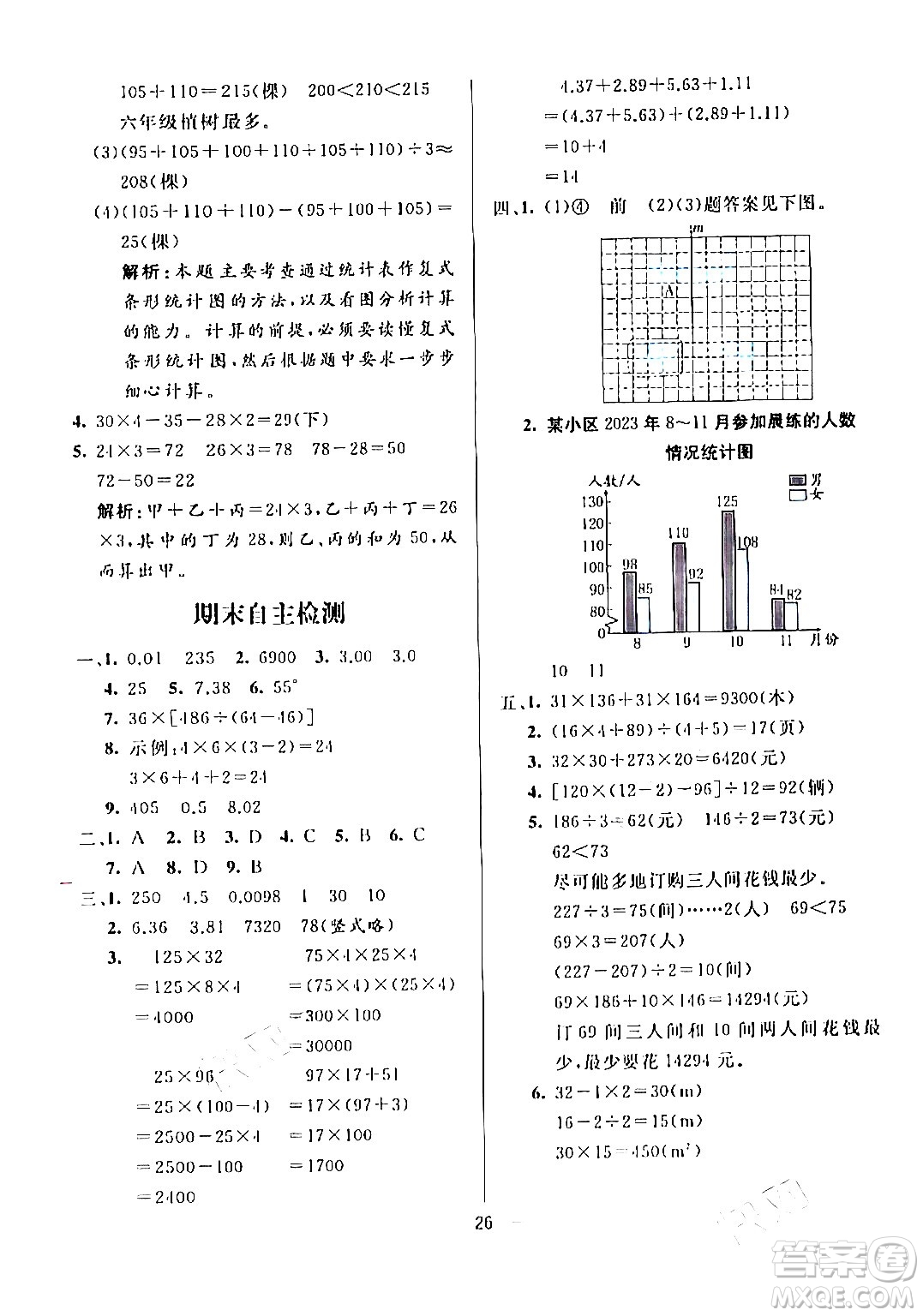 陽光出版社2024年春亮點激活提優(yōu)天天練四年級數(shù)學(xué)下冊人教版山東專版答案