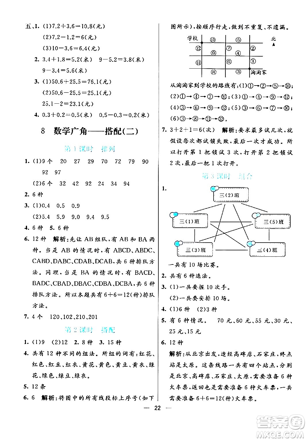 陽光出版社2024年春亮點(diǎn)激活提優(yōu)天天練三年級數(shù)學(xué)下冊人教版山東專版答案