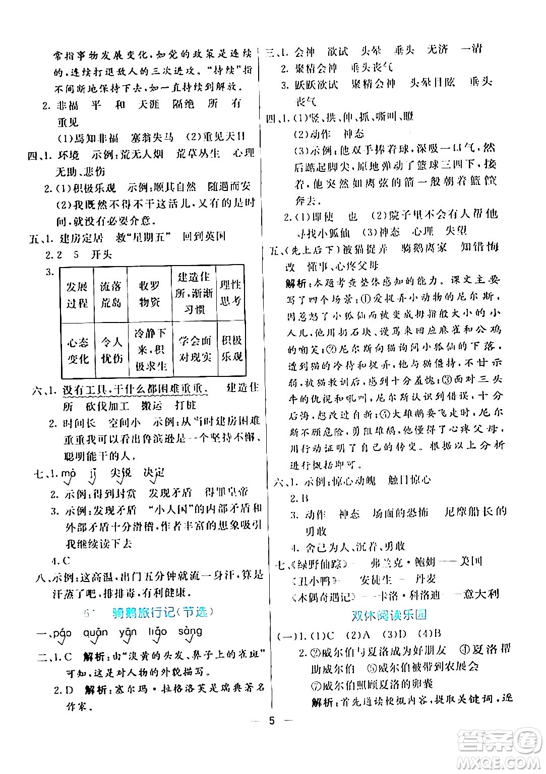 陽光出版社2024年春亮點(diǎn)激活提優(yōu)天天練六年級(jí)語文下冊(cè)通用版答案