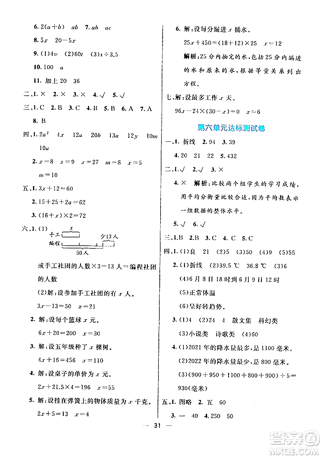 陽光出版社2024年春亮點激活提優(yōu)天天練四年級數(shù)學(xué)下冊北師大版答案