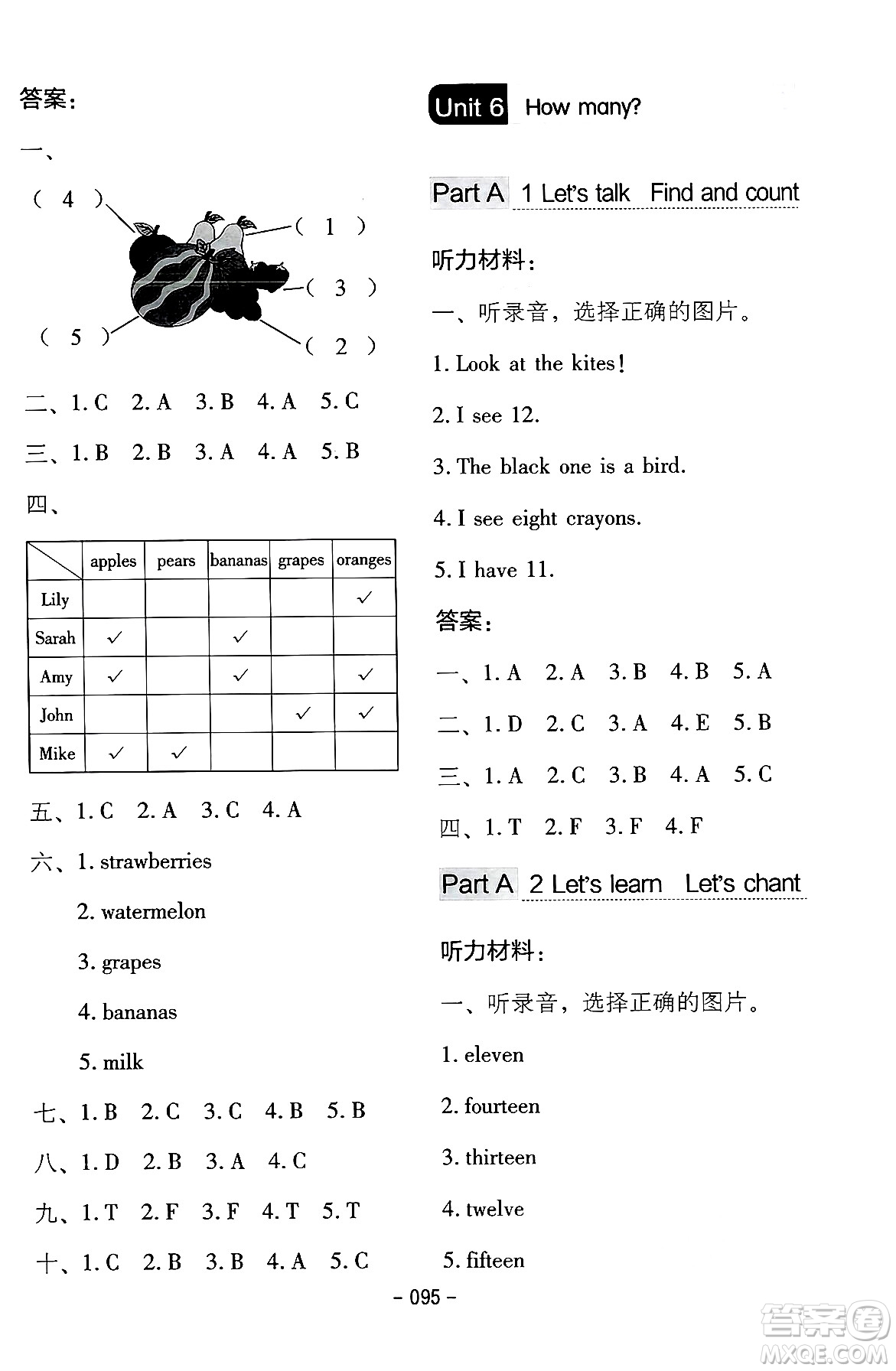 延邊教育出版社2024年春紅對勾作業(yè)本三年級英語下冊人教PEP版答案