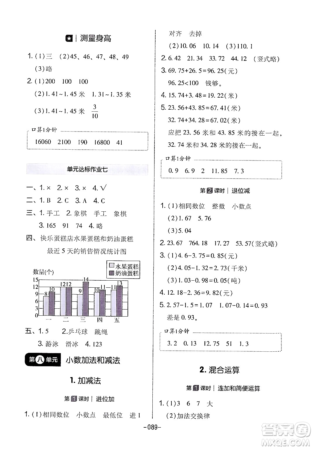 延邊教育出版社2024年春紅對(duì)勾作業(yè)本四年級(jí)數(shù)學(xué)下冊(cè)冀教版答案