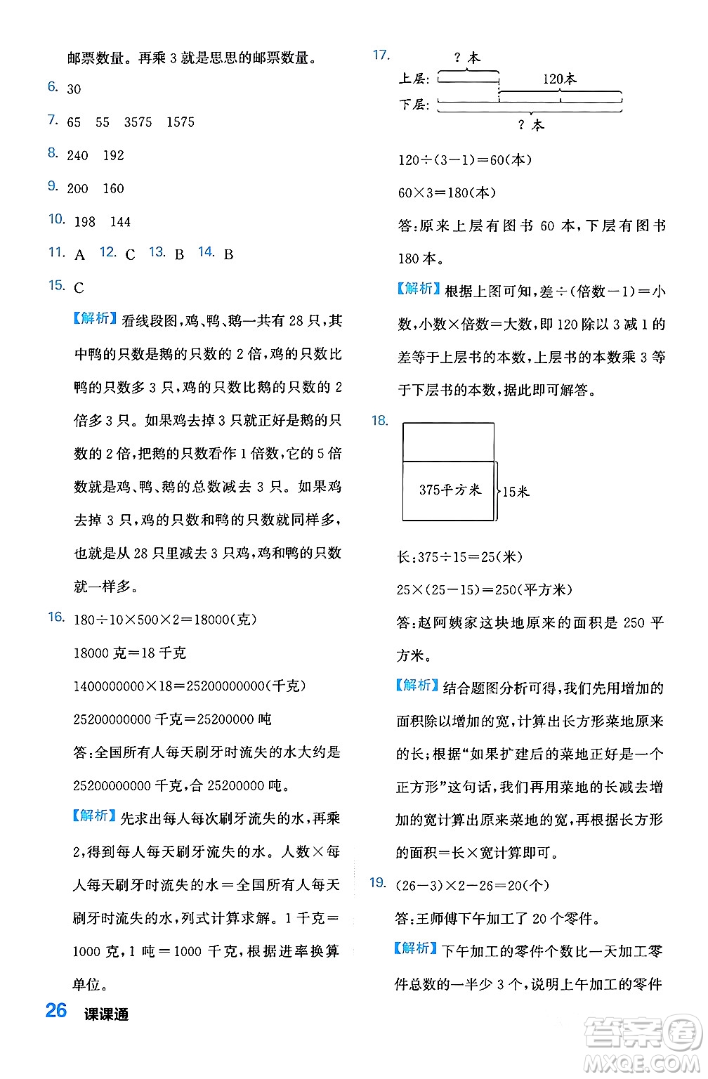 合肥工業(yè)大學(xué)出版社2024年春黃岡課課通同步隨堂檢測(cè)四年級(jí)數(shù)學(xué)下冊(cè)蘇教版答案