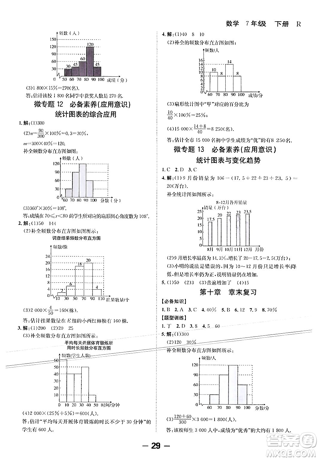 延邊大學(xué)出版社2024年春全程突破初中同步導(dǎo)學(xué)案七年級數(shù)學(xué)下冊人教版答案