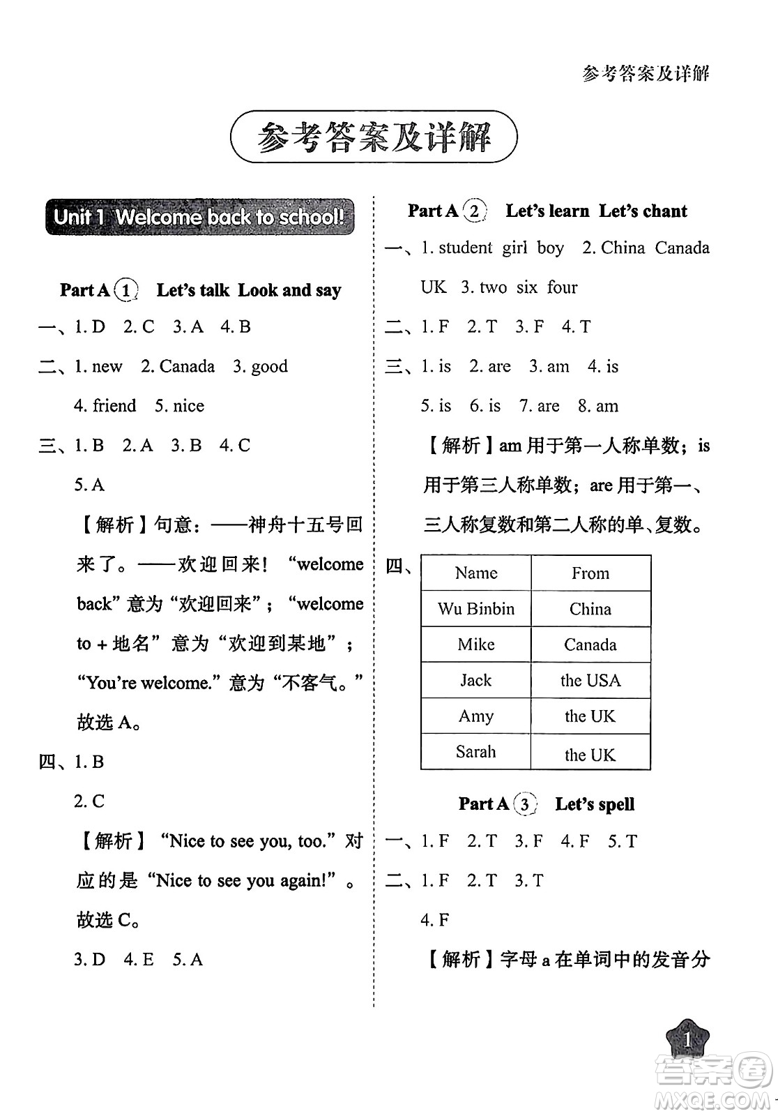 西安出版社2024年春黃岡隨堂練三年級英語下冊人教版答案