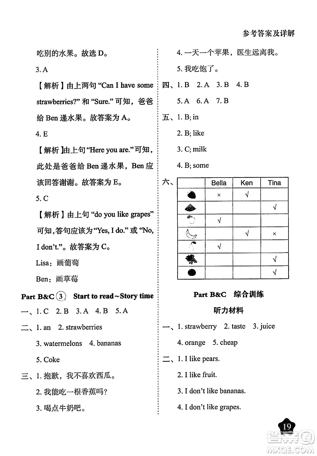 西安出版社2024年春黃岡隨堂練三年級英語下冊人教版答案