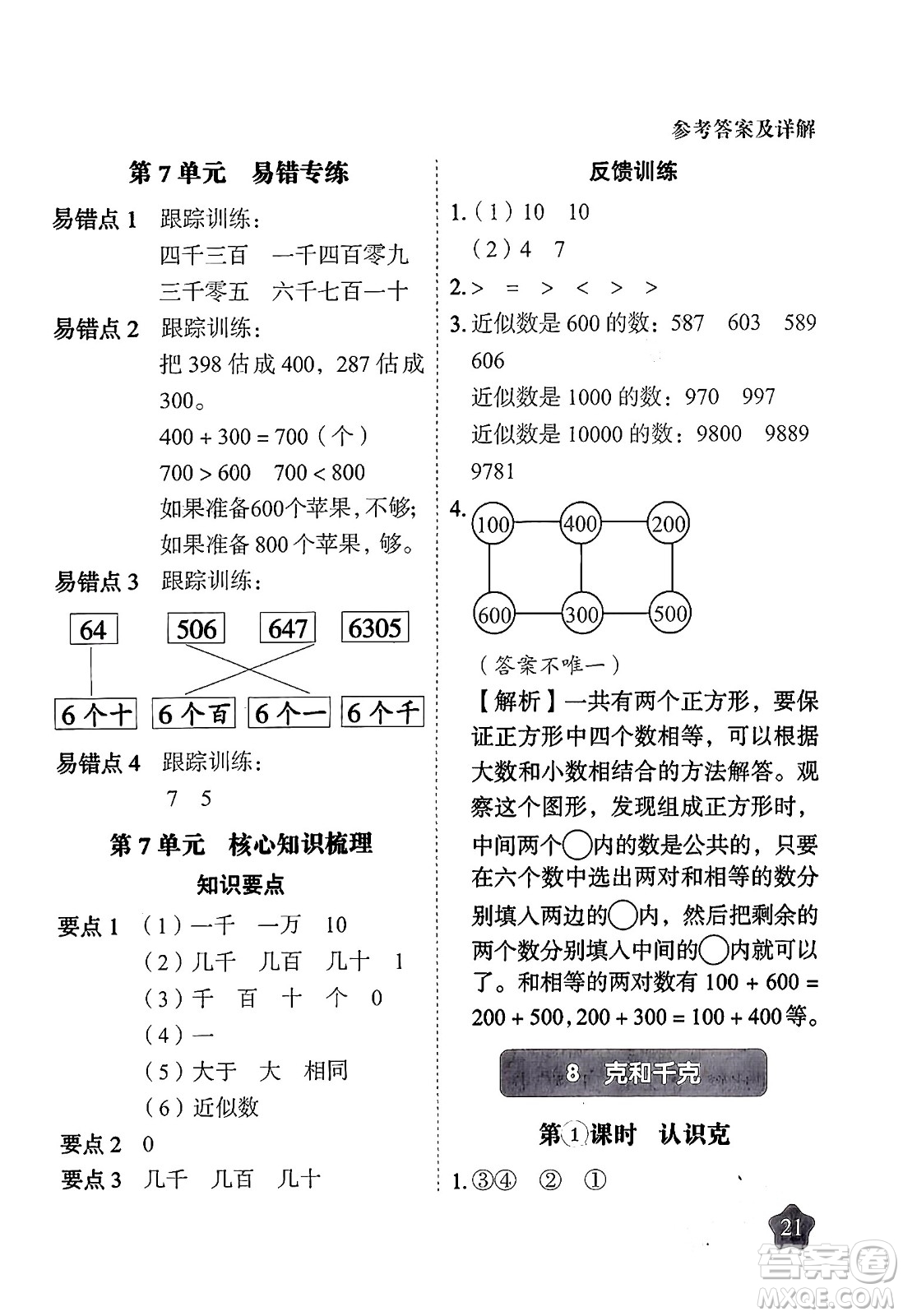 西安出版社2024年春黃岡隨堂練二年級(jí)數(shù)學(xué)下冊(cè)人教版答案