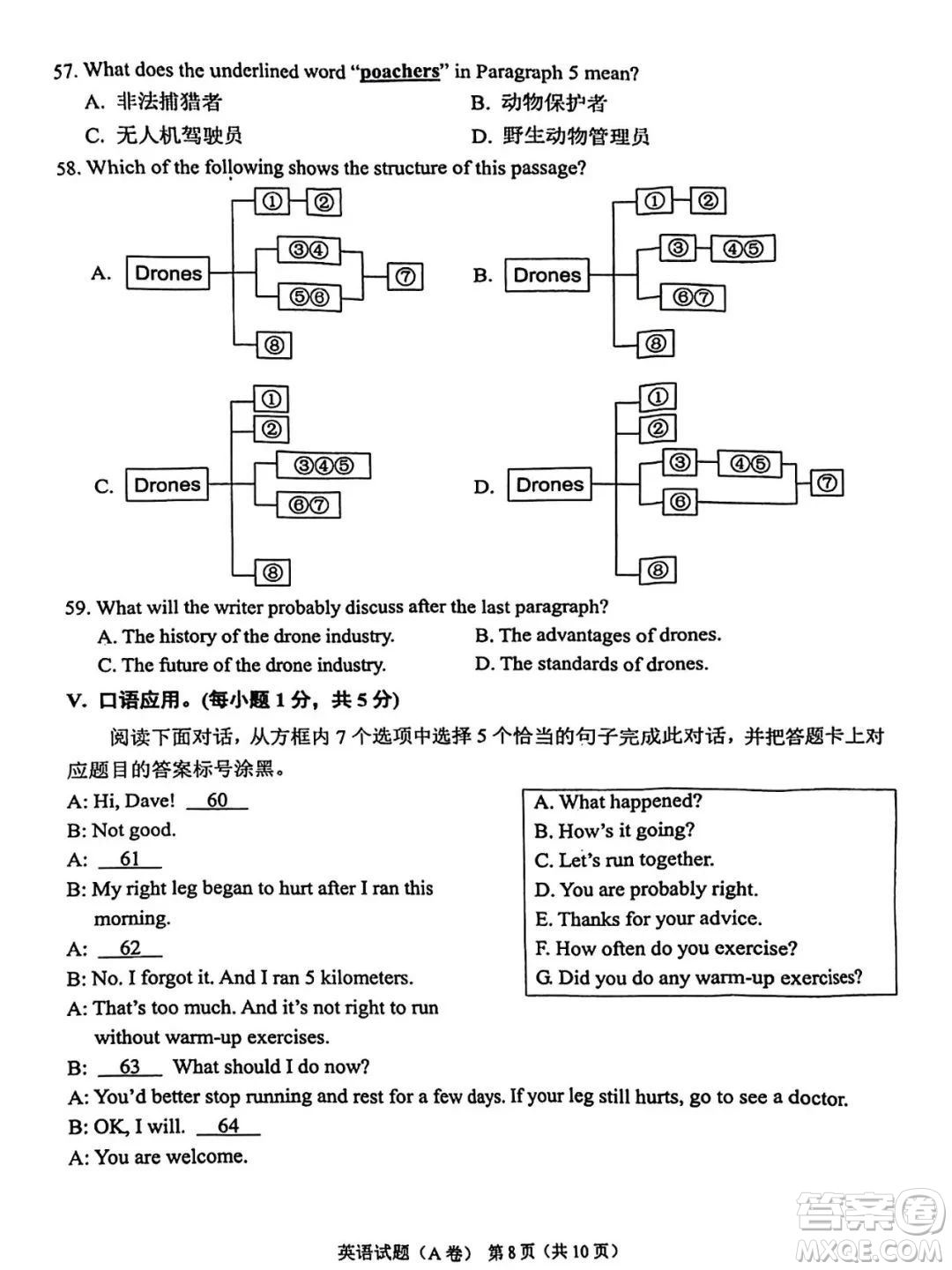 2024重慶中考英語(yǔ)A卷真題答案