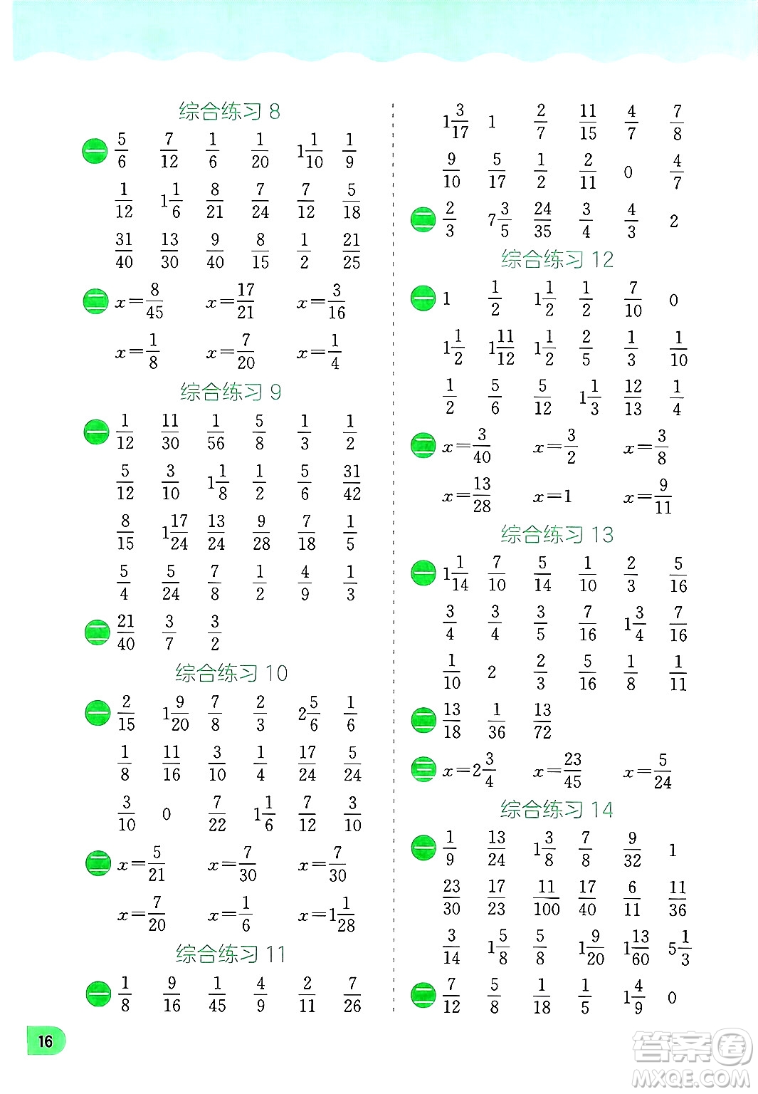 江蘇人民出版社2024年春實驗班提優(yōu)訓(xùn)練暑假銜接五升六年級數(shù)學(xué)人教版答案