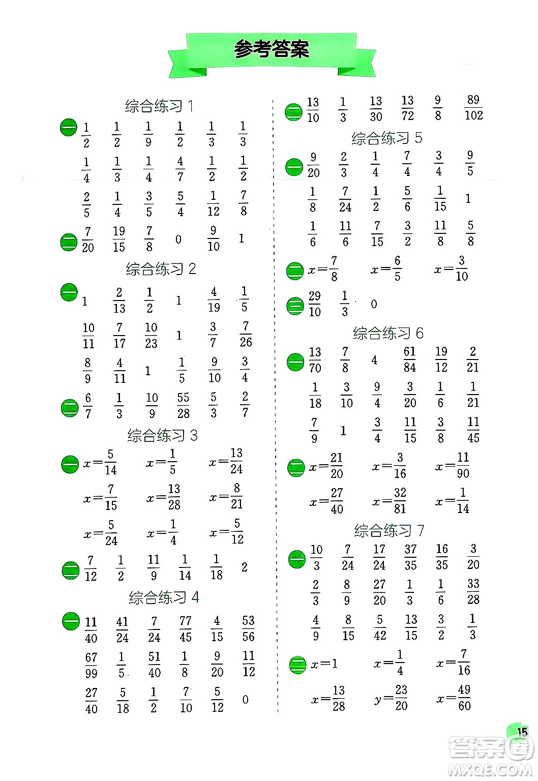 江蘇人民出版社2024年春實驗班提優(yōu)訓(xùn)練暑假銜接五升六年級數(shù)學(xué)人教版答案