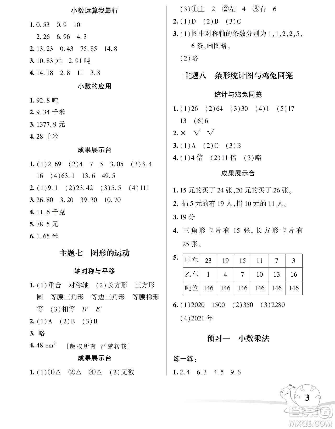 湖南師范大學(xué)出版社2024年暑假學(xué)習(xí)與生活假日知新四年級數(shù)學(xué)通用版答案