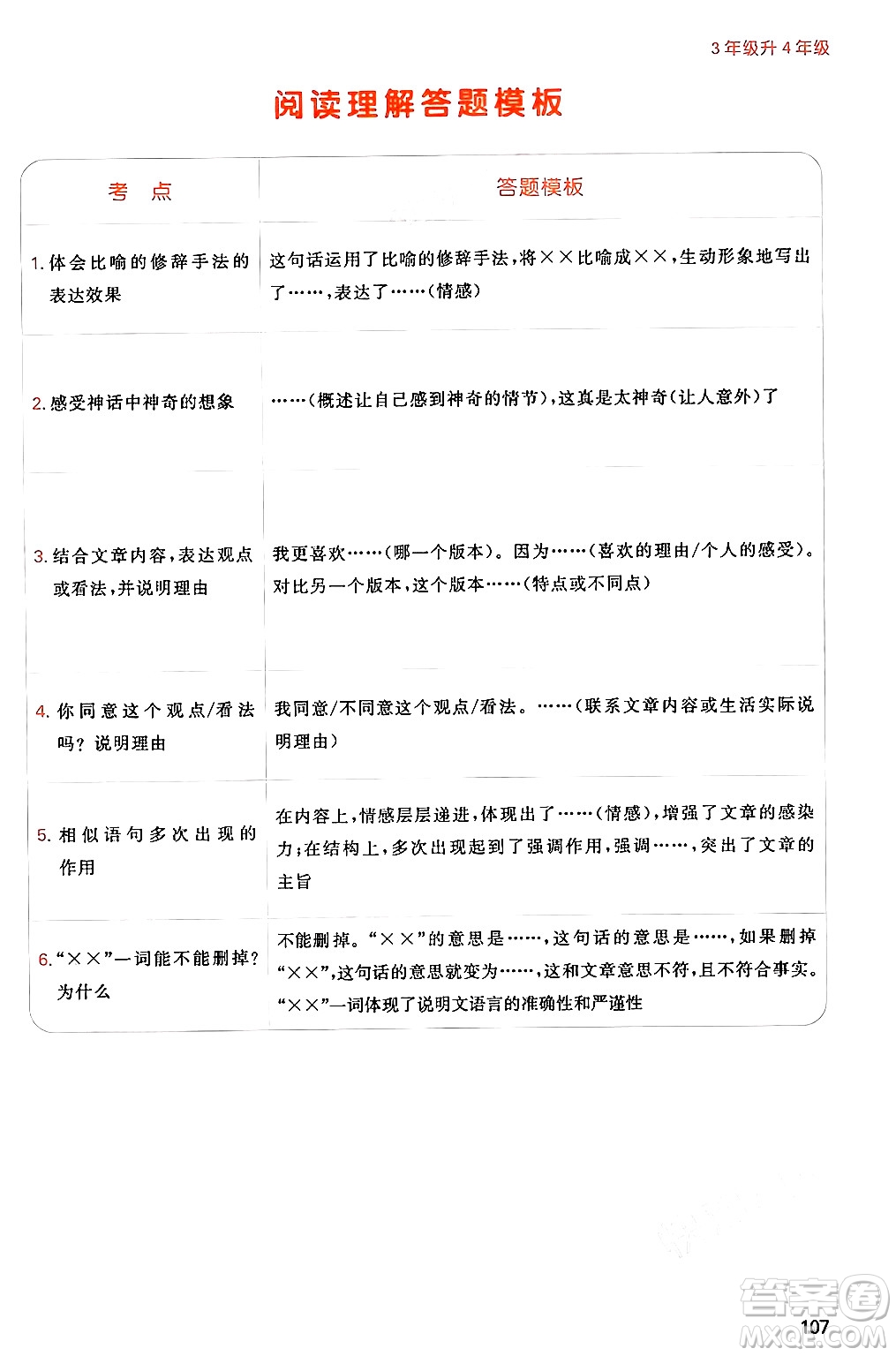 湖南教育出版社2024年一本暑假閱讀小學(xué)語文三升四年級語文人教版重慶專版答案