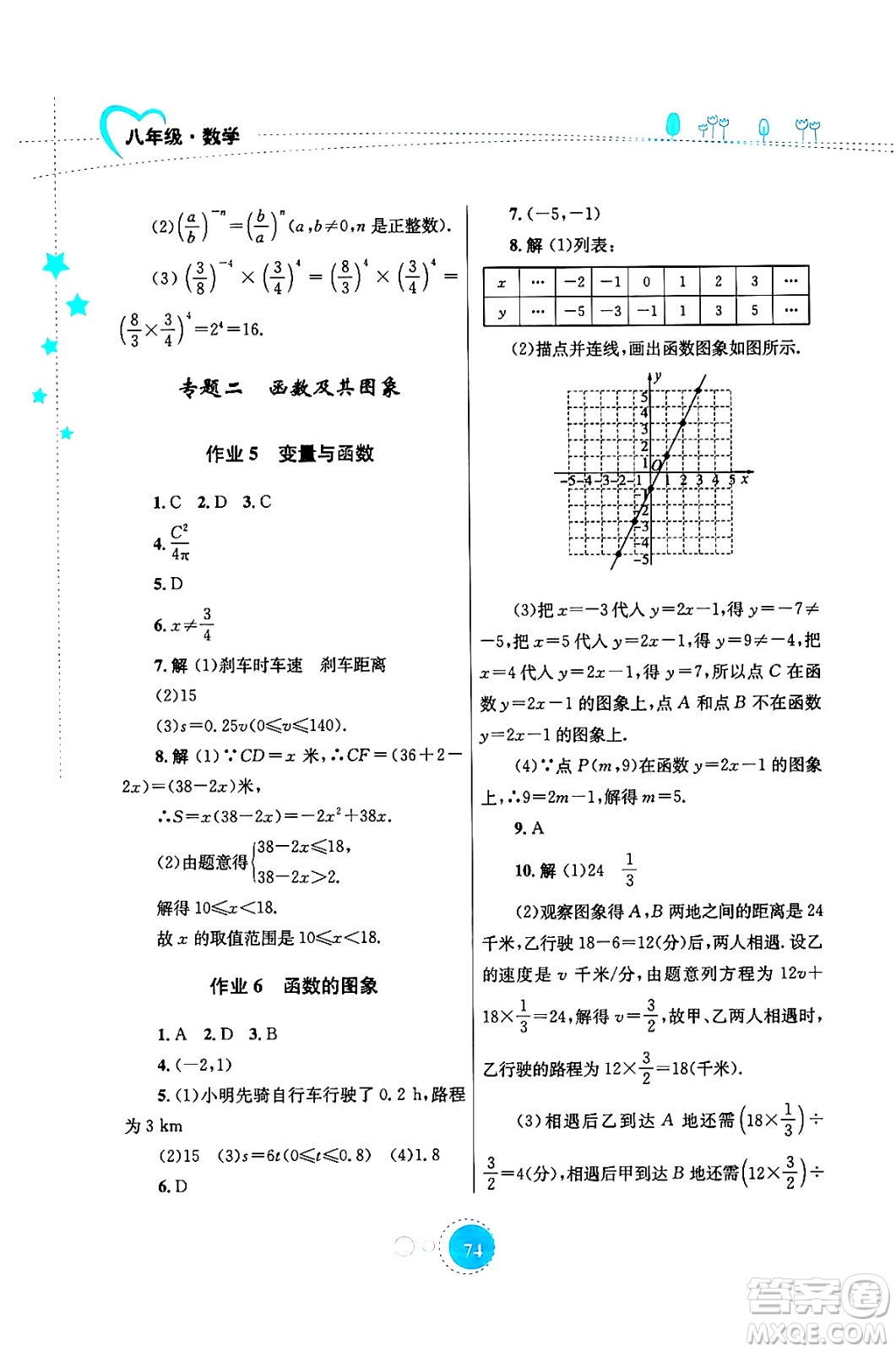 知識(shí)出版社2024年志鴻優(yōu)化系列叢書(shū)暑假作業(yè)八年級(jí)數(shù)學(xué)華師版答案