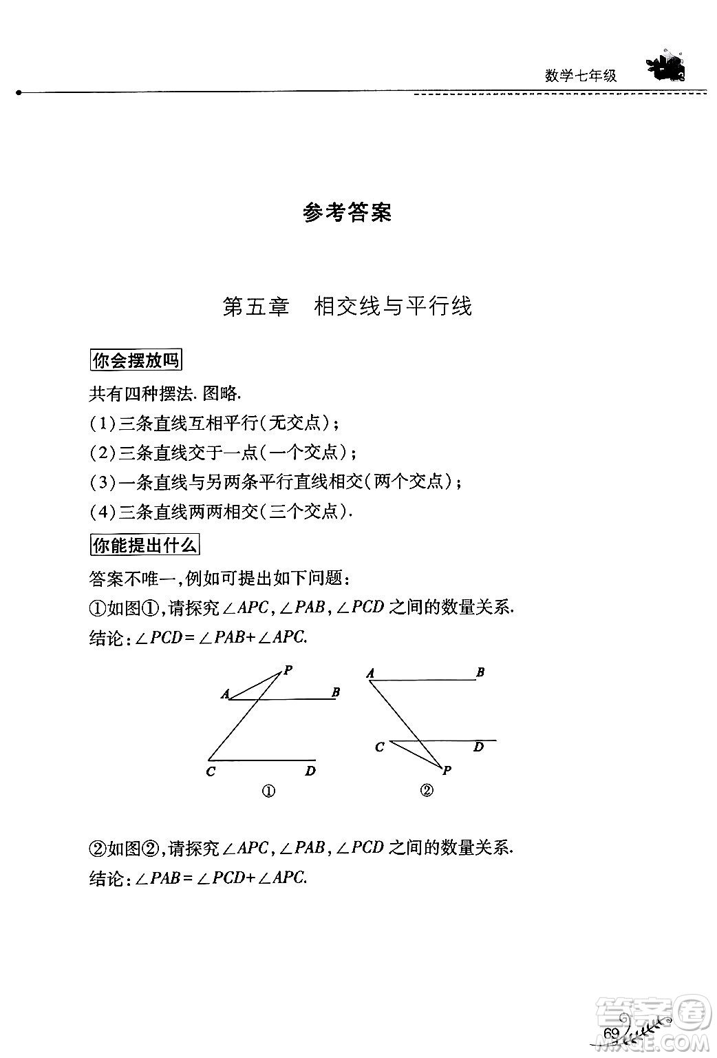 山西教育出版社2024年快樂暑假七年級數(shù)學人教版答案