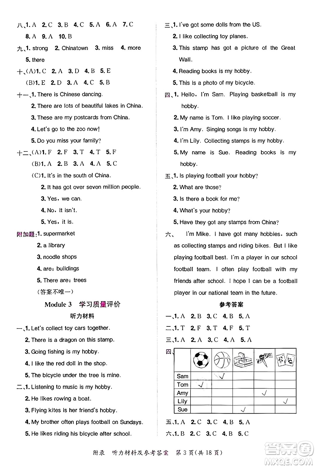 龍門(mén)書(shū)局2024年秋黃岡小狀元達(dá)標(biāo)卷六年級(jí)英語(yǔ)上冊(cè)外研版三起點(diǎn)答案