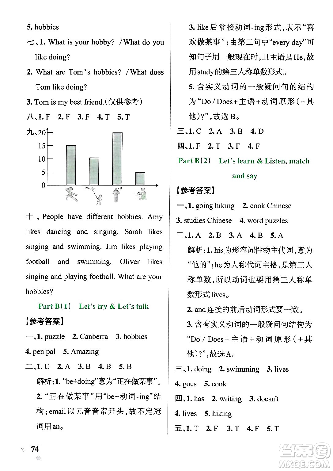 遼寧教育出版社2024年秋PASS小學(xué)學(xué)霸作業(yè)本六年級英語上冊人教版答案