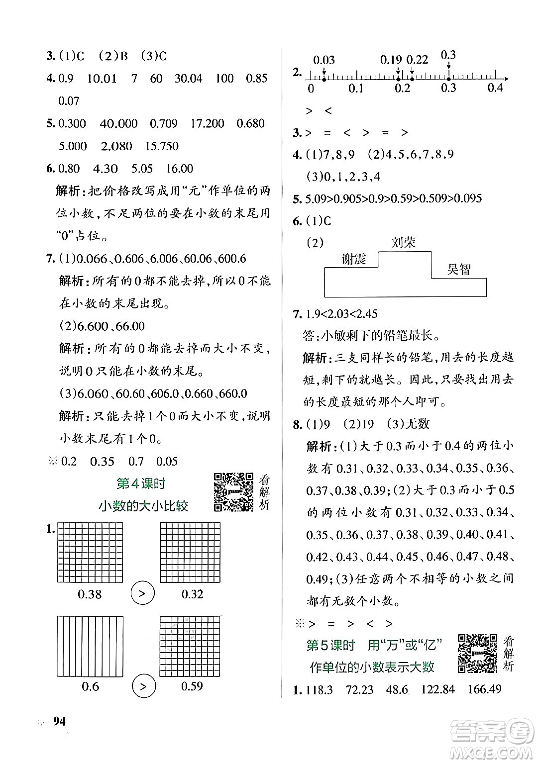 陜西師范大學(xué)出版總社有限公司2024年秋PASS小學(xué)學(xué)霸作業(yè)本五年級數(shù)學(xué)上冊蘇教版答案