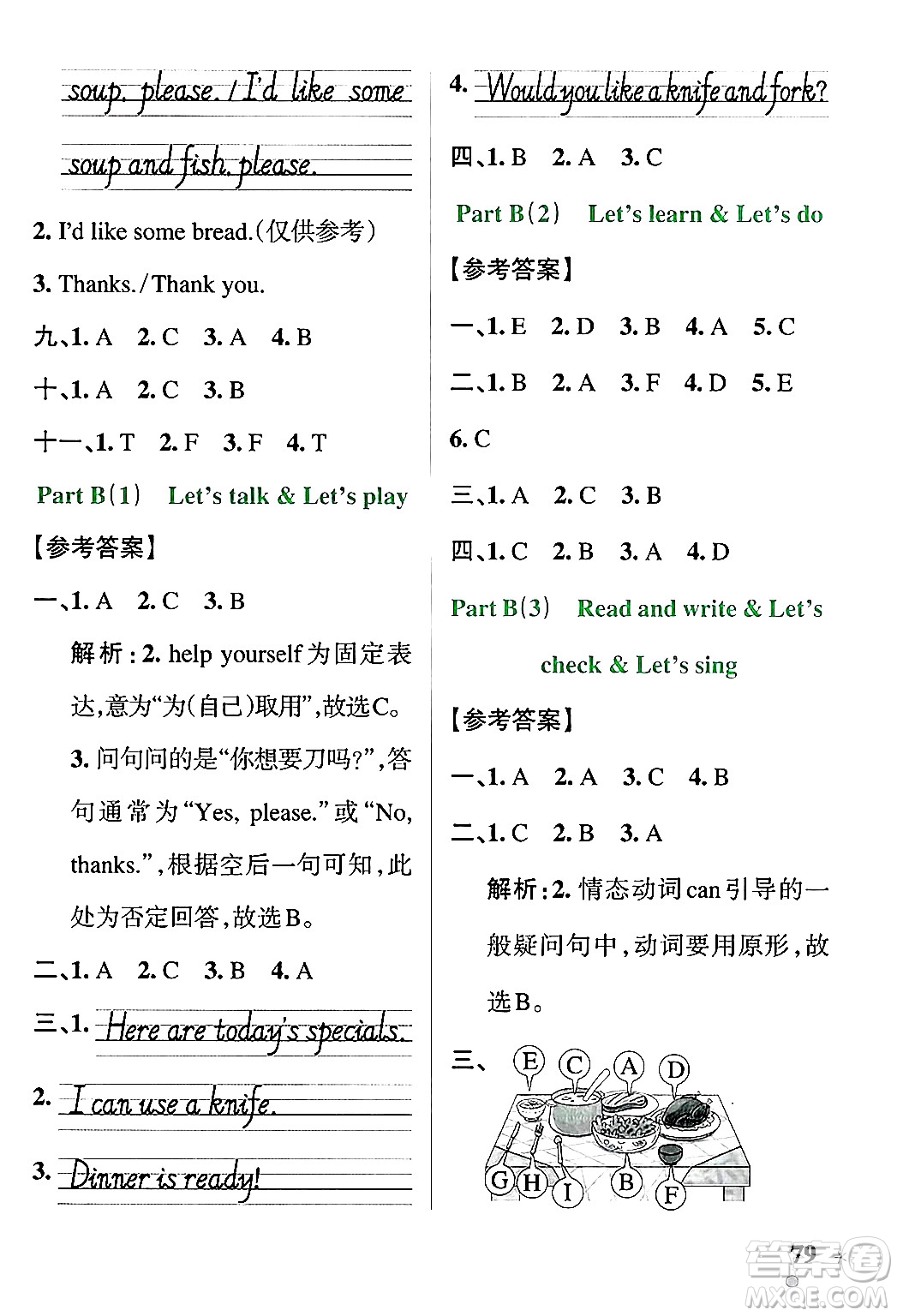 遼寧教育出版社2024年秋PASS小學(xué)學(xué)霸作業(yè)本四年級英語上冊人教版河南專版答案