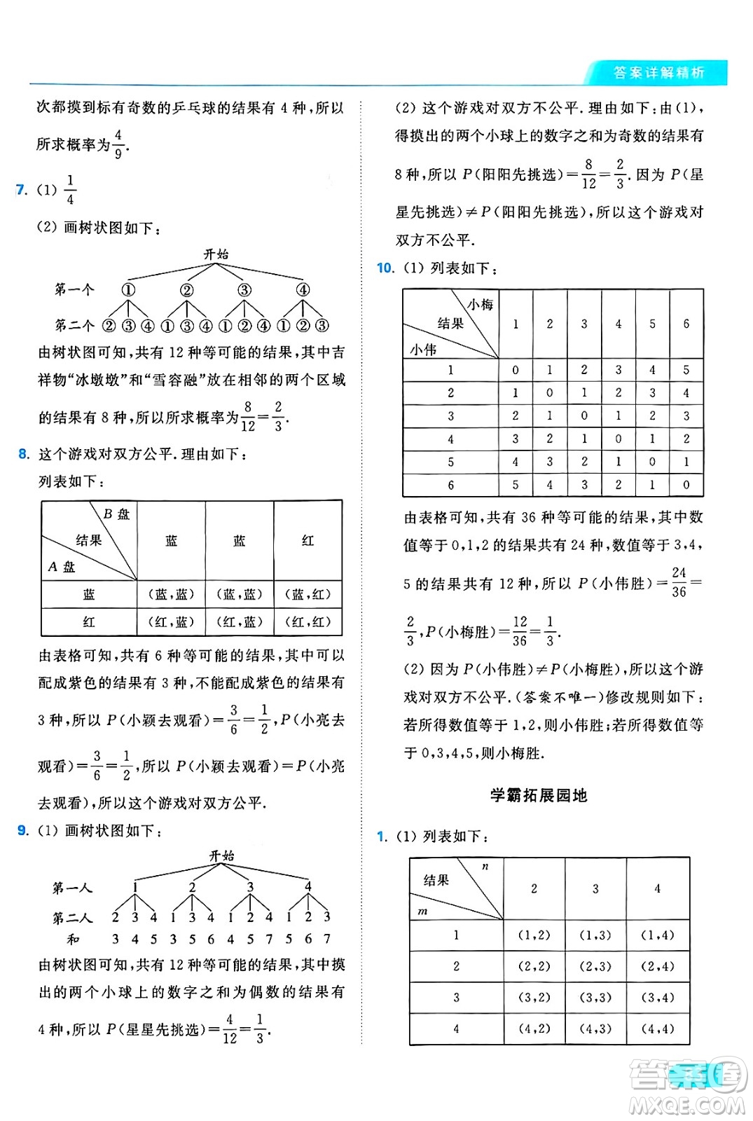 延邊教育出版社2024年秋亮點(diǎn)給力提優(yōu)課時(shí)作業(yè)本九年級(jí)數(shù)學(xué)上冊(cè)蘇科版答案