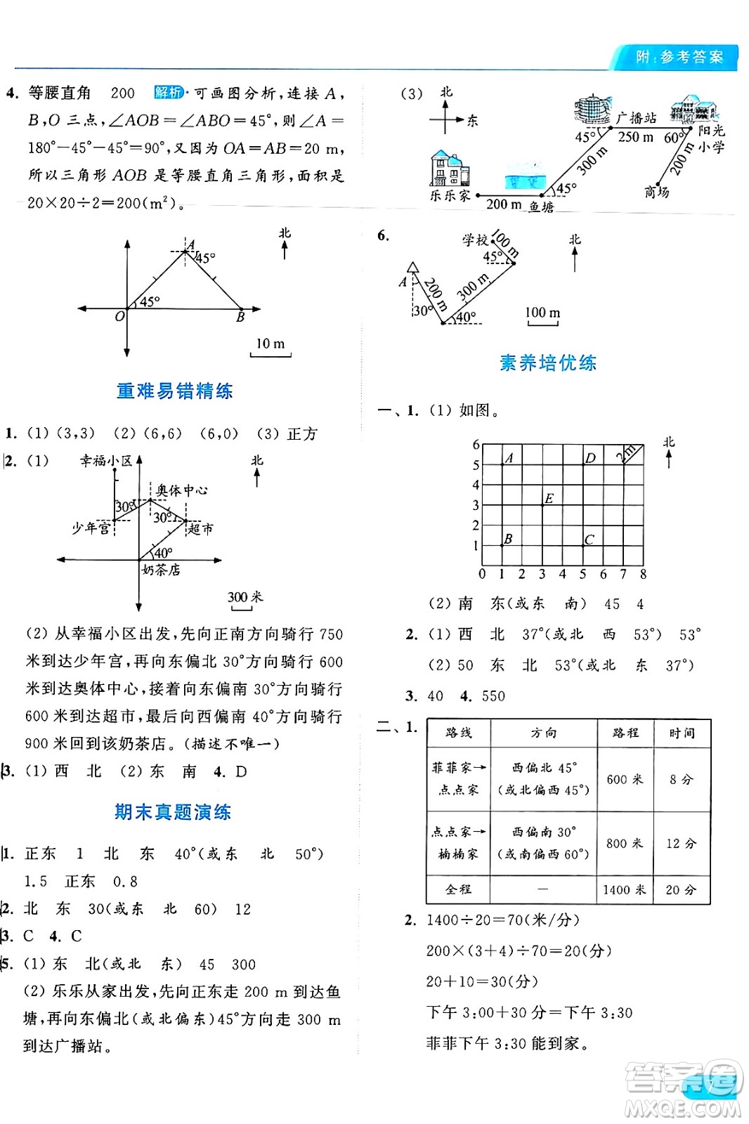 北京教育出版社2024年秋亮點給力提優(yōu)課時作業(yè)本六年級數(shù)學(xué)上冊人教版答案