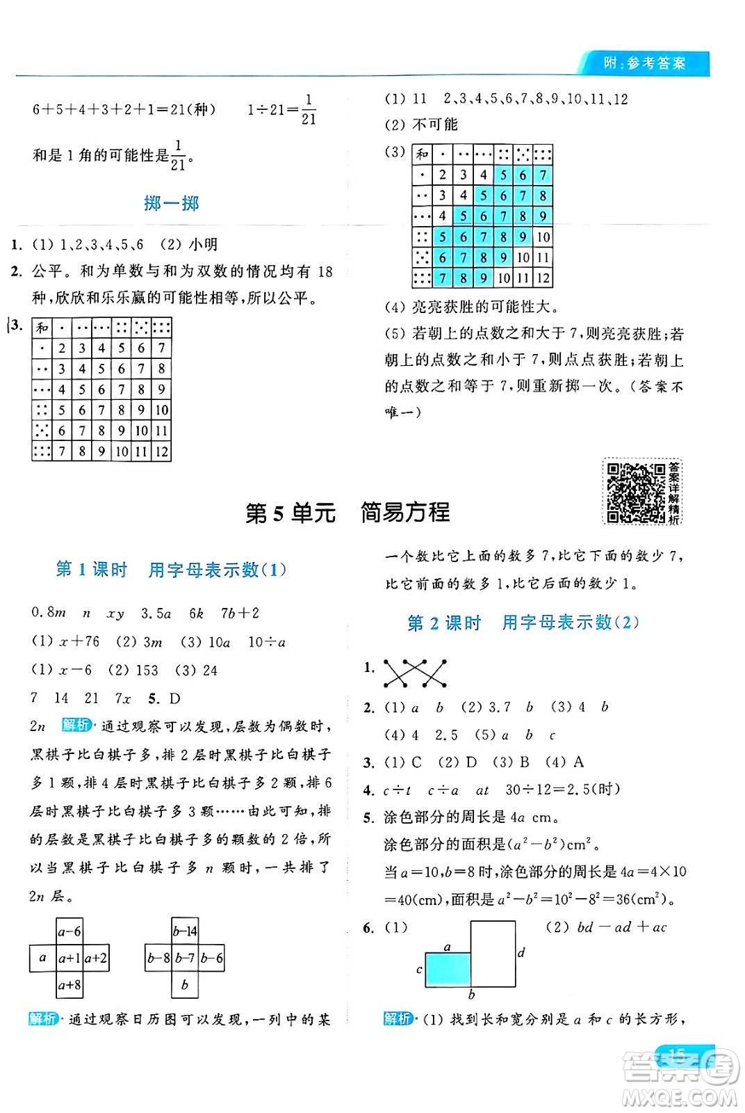 北京教育出版社2024年秋亮點(diǎn)給力提優(yōu)課時(shí)作業(yè)本五年級數(shù)學(xué)上冊人教版答案