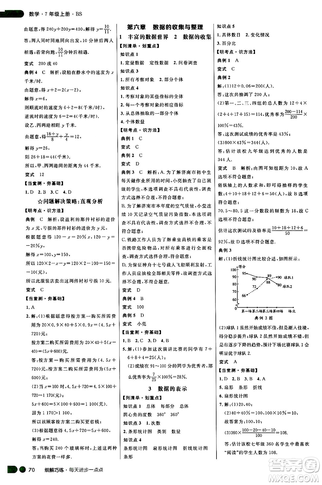 延邊大學(xué)出版社2024年秋細(xì)解巧練七年級數(shù)學(xué)上冊北師大版答案