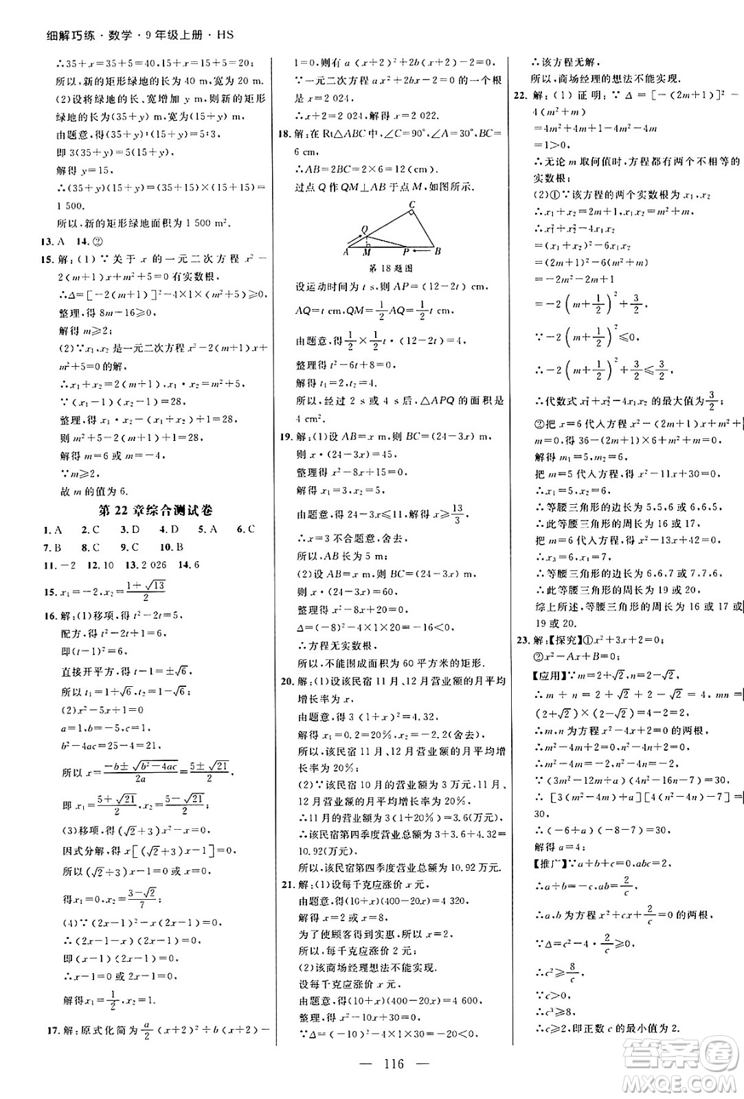 延邊大學出版社2024年秋細解巧練九年級數(shù)學上冊華師版答案