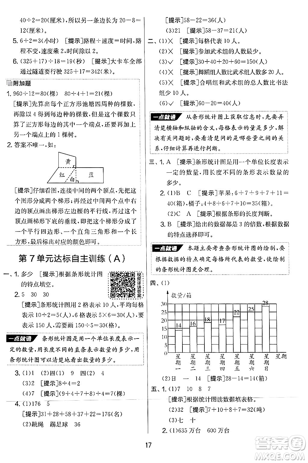 江蘇人民出版社2024年秋實驗班提優(yōu)大考卷四年級數(shù)學上冊人教版答案