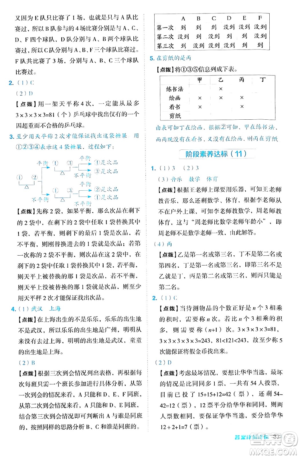 吉林教育出版社2024年秋綜合應用創(chuàng)新題典中點六年級數(shù)學上冊冀教版答案