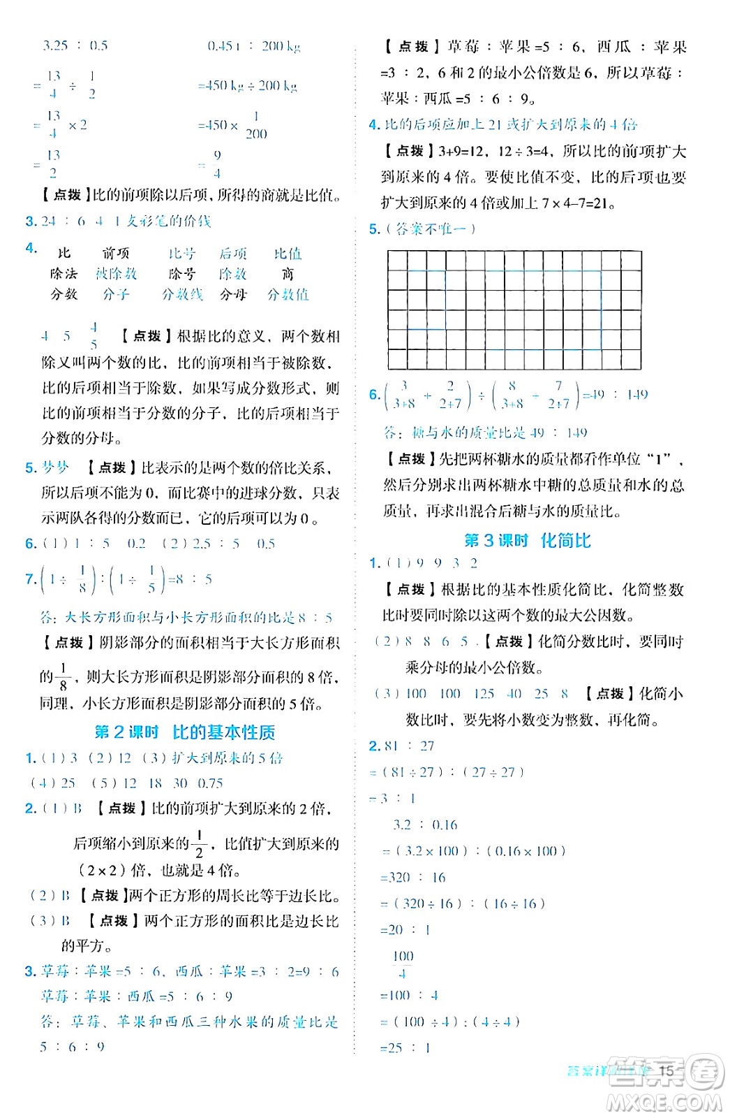 吉林教育出版社2024年秋綜合應(yīng)用創(chuàng)新題典中點(diǎn)六年級(jí)數(shù)學(xué)上冊(cè)青島版答案