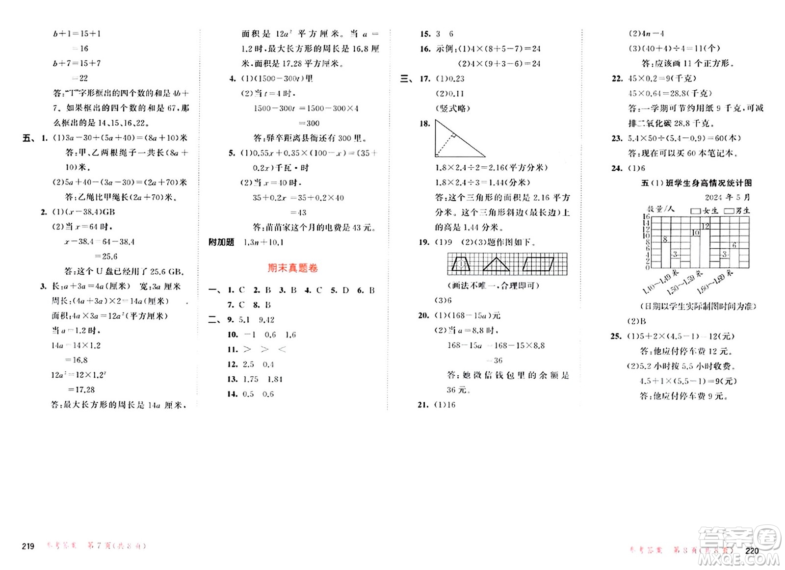 山東畫報(bào)出版社2024年秋53天天練五年級數(shù)學(xué)上冊蘇教版答案